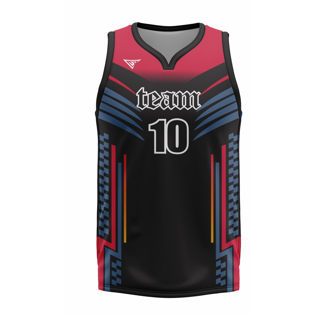 CUSTOM BLACK PINK GREY YELLOW BASKETBALL JERSEY