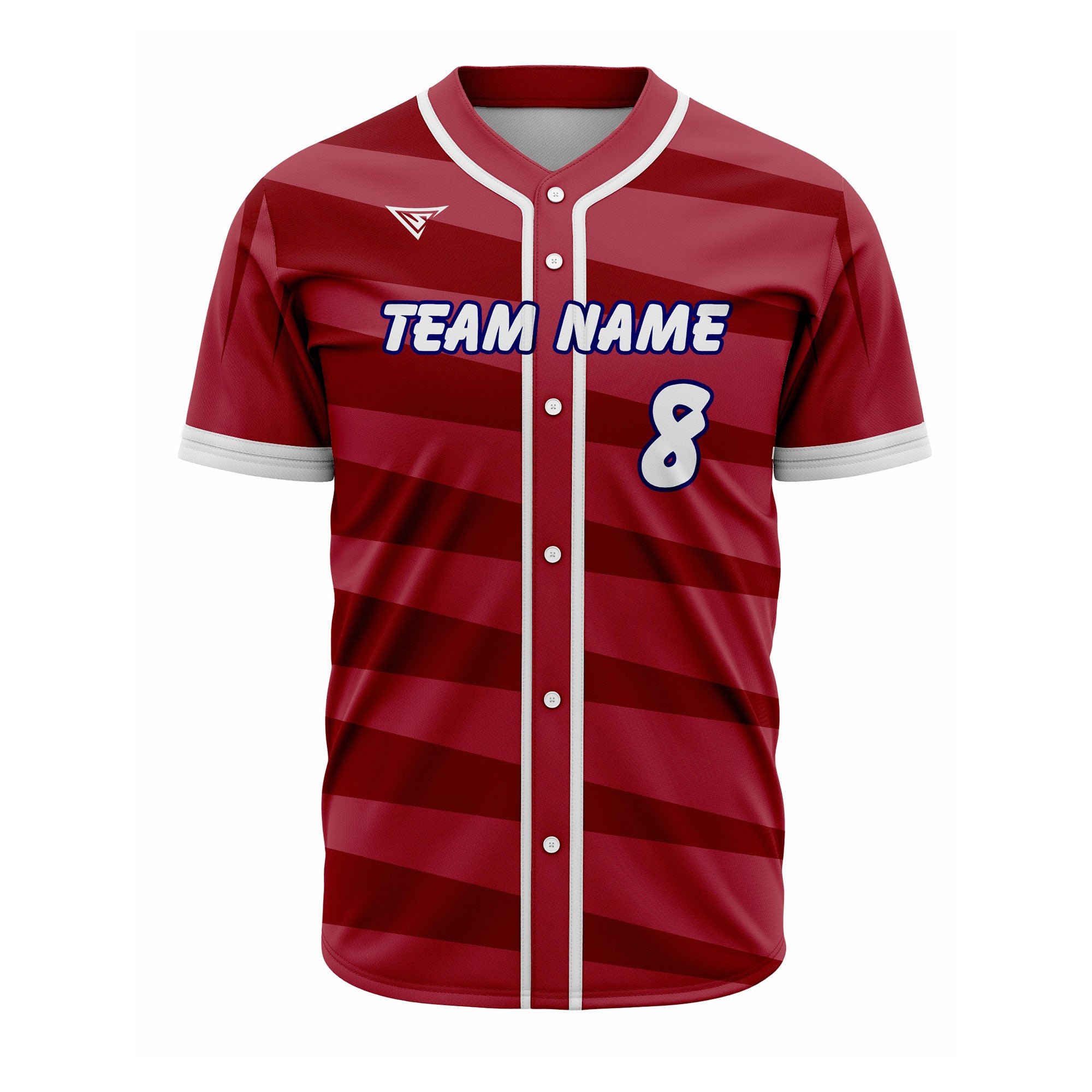 CUSTOM MAROON WHITE BASEBALL JERSEY