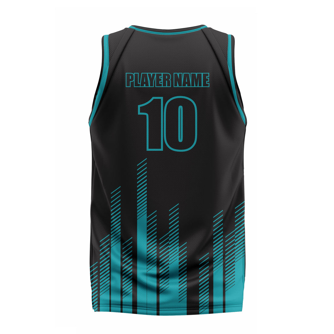 CUSTOM BLUE GREEN BLACK BASKETBALL JERSEY