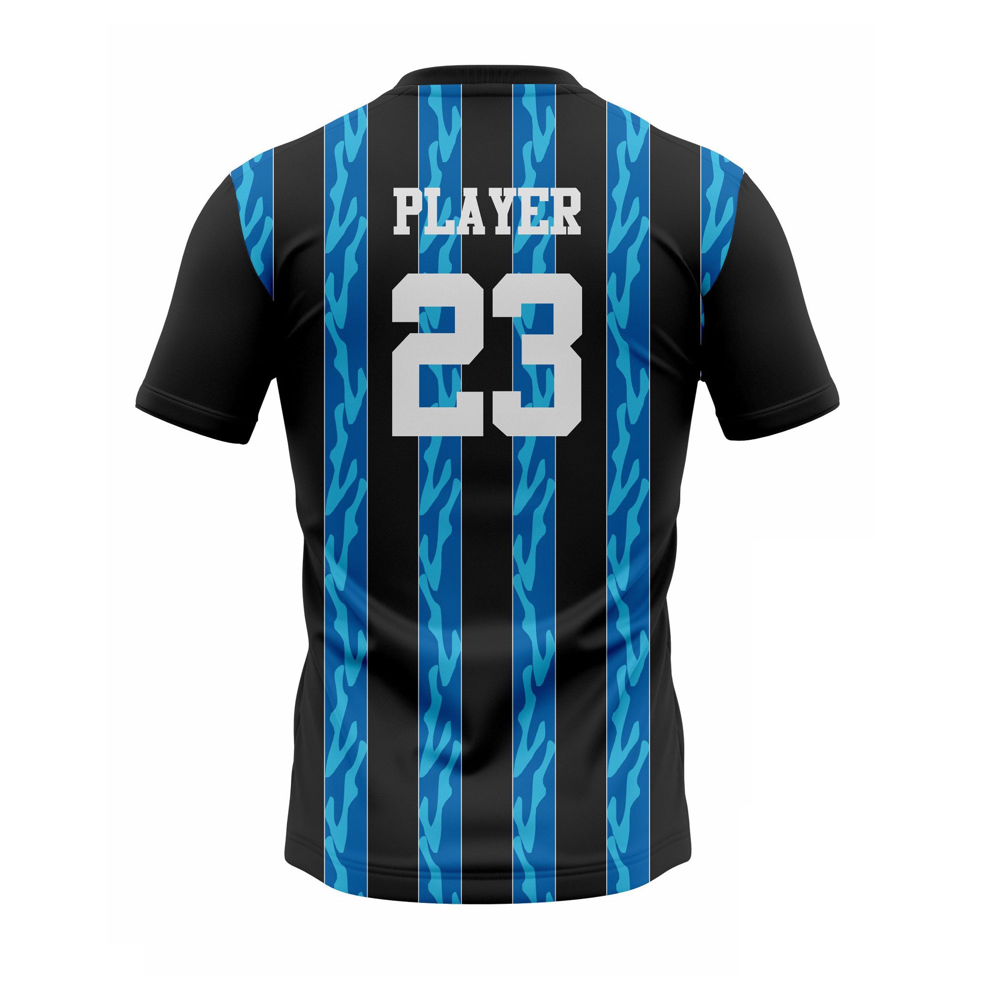CUSTOM BLUE BLACK SOCCER JERSEY