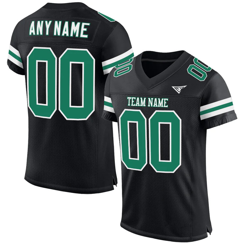 CUSTOM BLACK GREEN FOOTBALL JERSEY