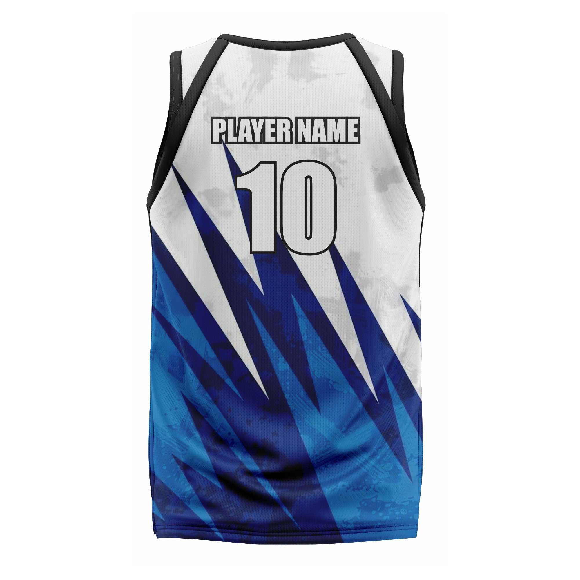 CUSTOM WHITE ROYAL BLUE BASKETBALL JERSEY