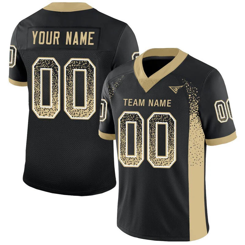 CUSTOM BLACK GOLD FOOTBALL JERSEY