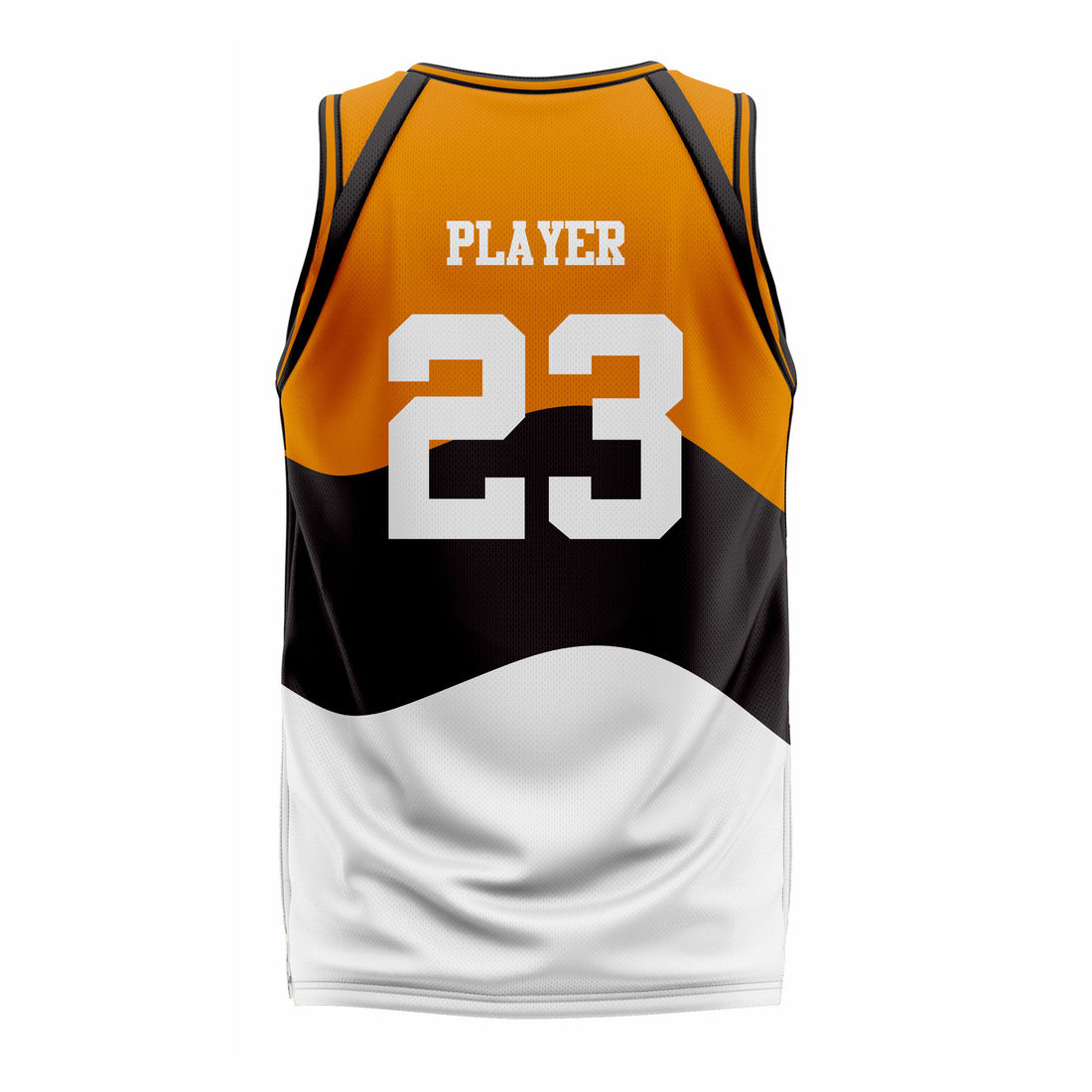 CUSTOM MUSTARD BLACK WHITE BASKETBALL JERSEY