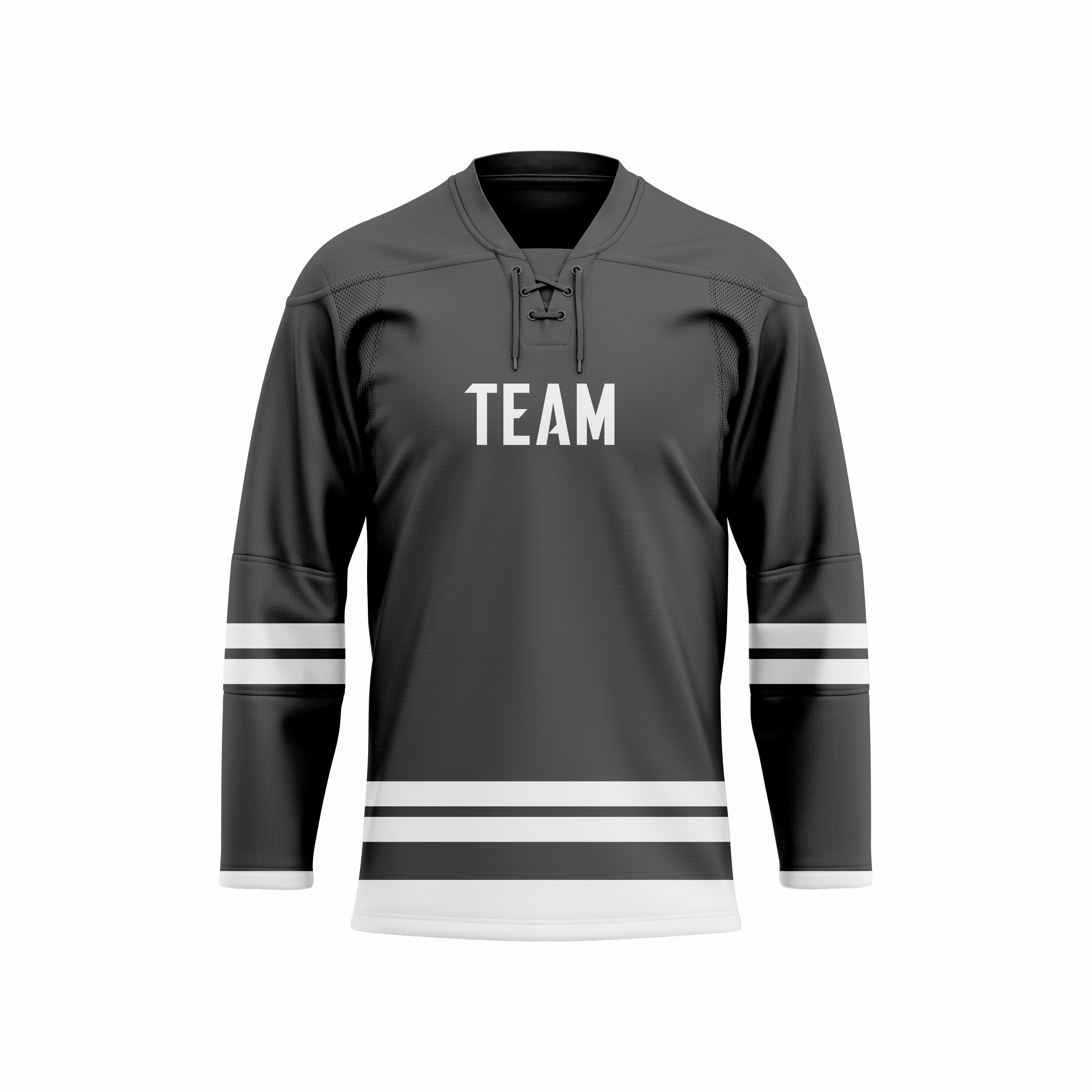Custom Black & White Laced Hockey jersey
