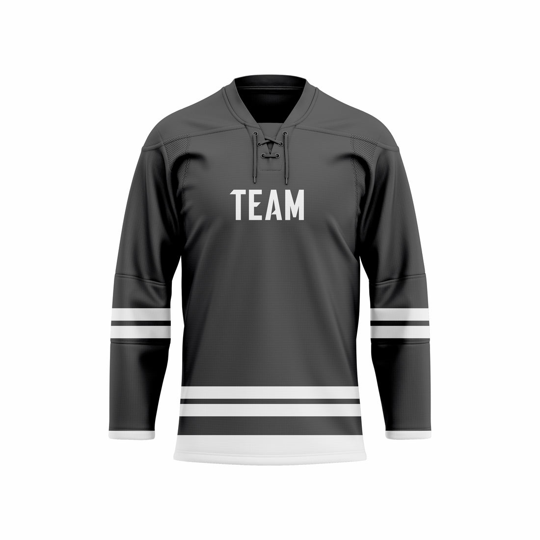 Custom Black & White Laced Hockey jersey