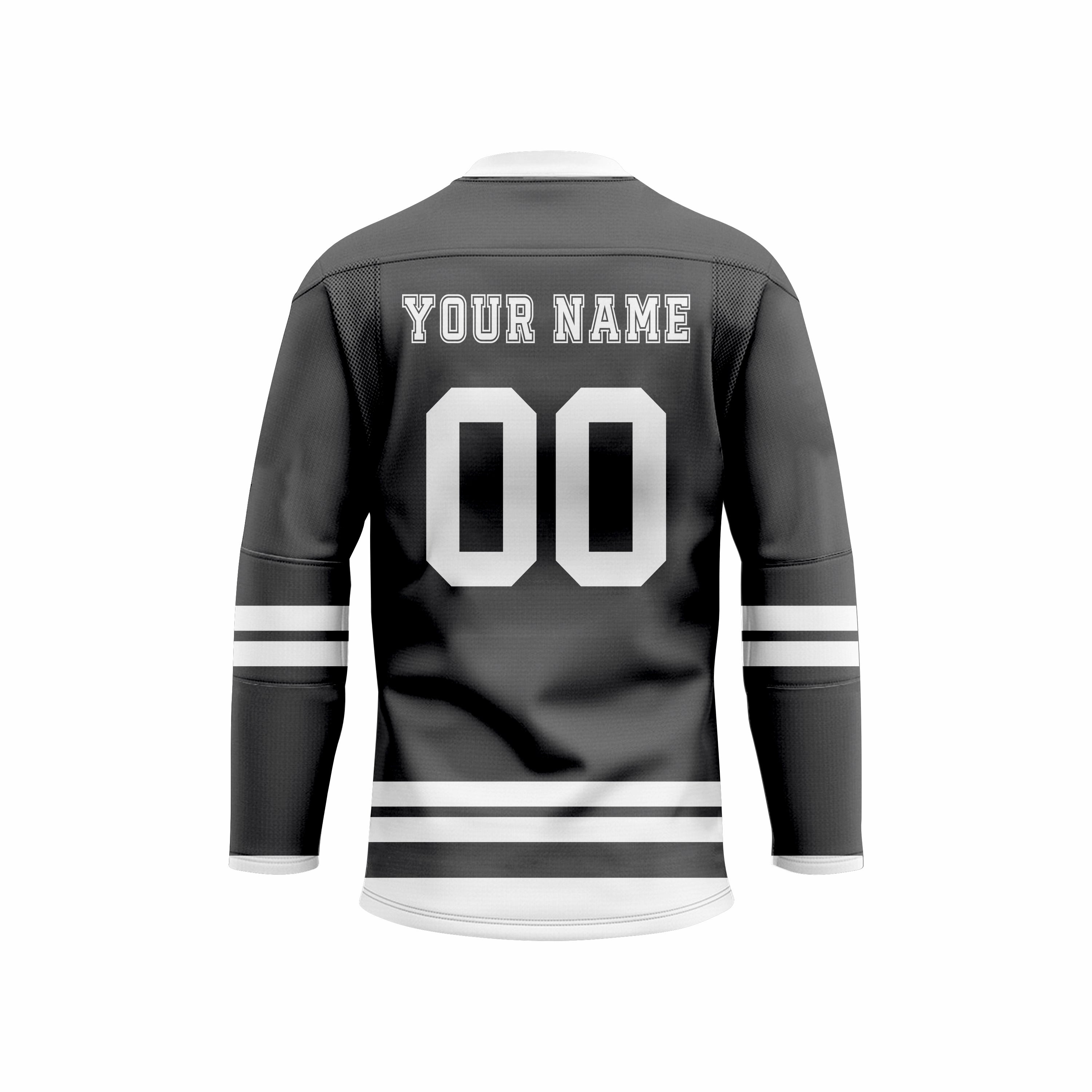 Custom Black & White Laced Hockey jersey