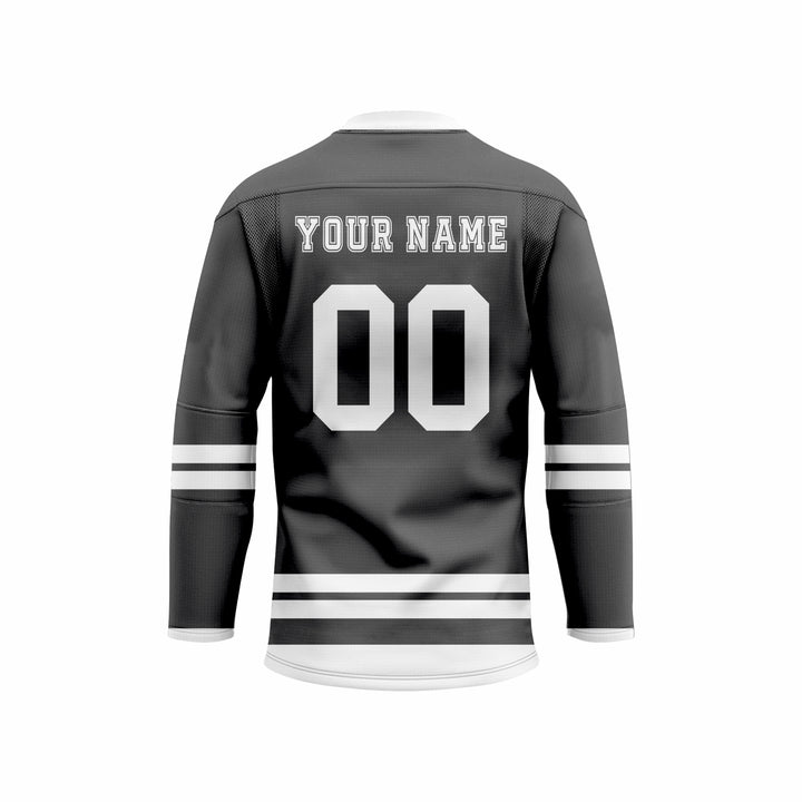 Custom Black & White Laced Hockey jersey
