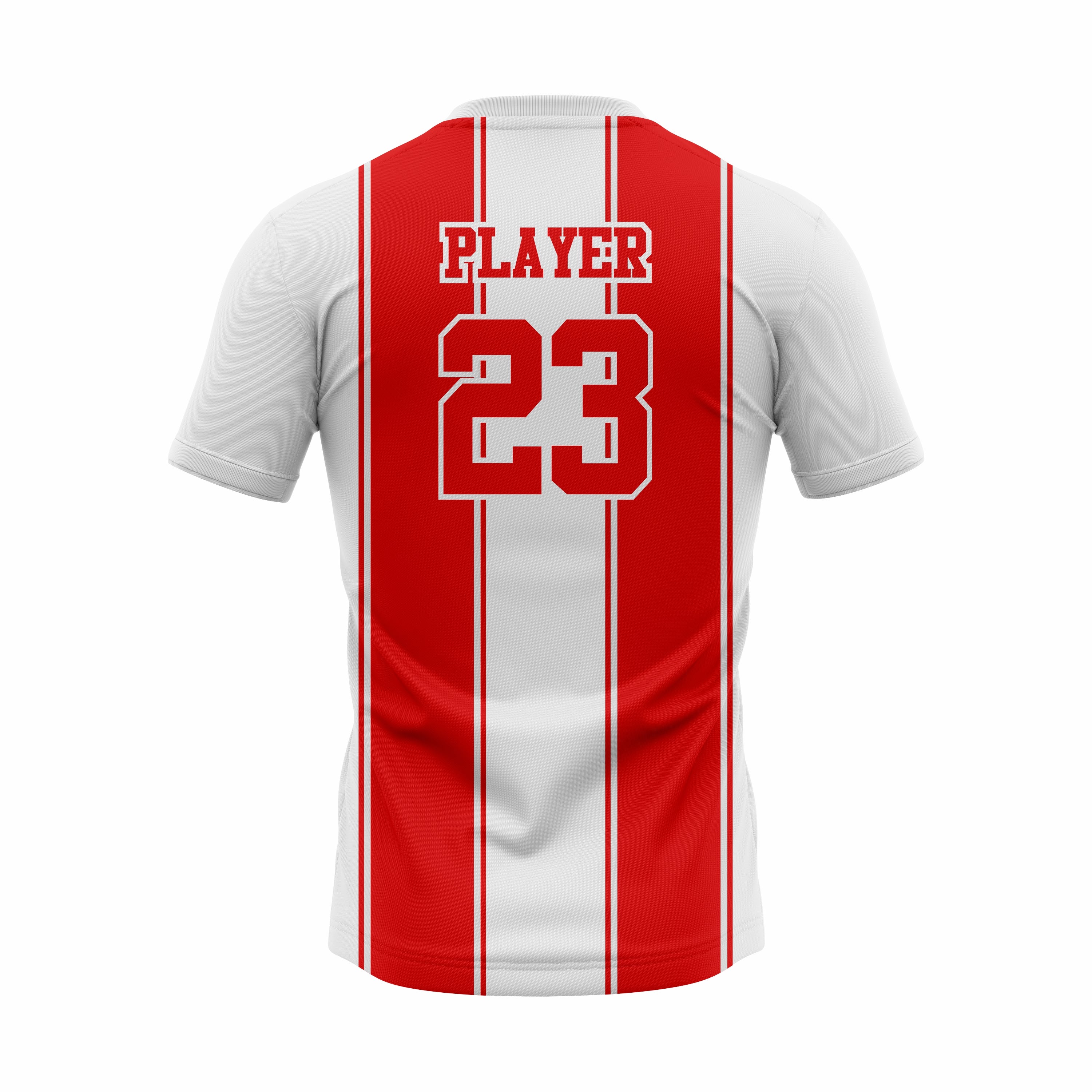 Custom White & Red Sublimation Soccer Jersey