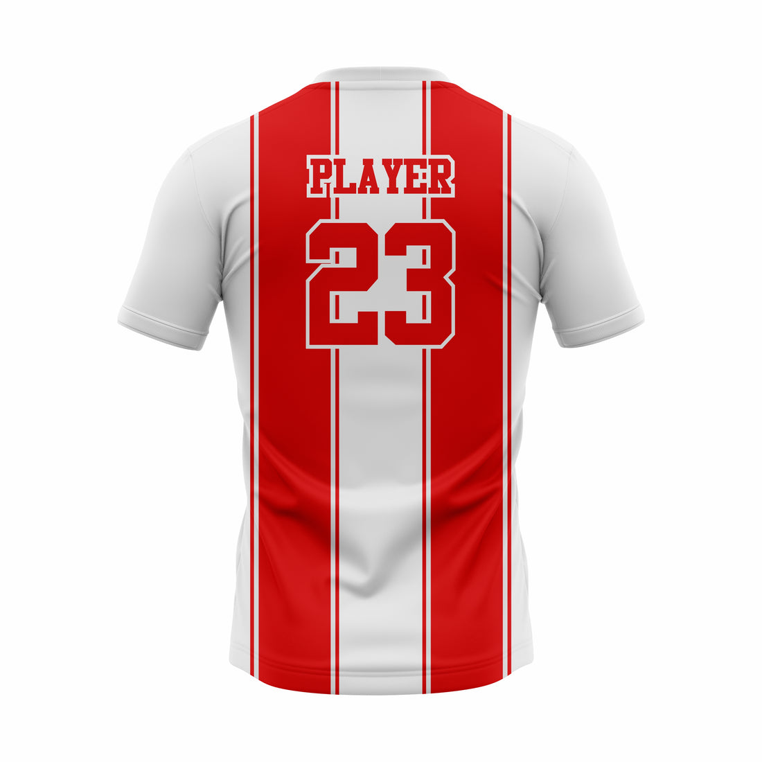 Custom White & Red Sublimation Soccer Jersey