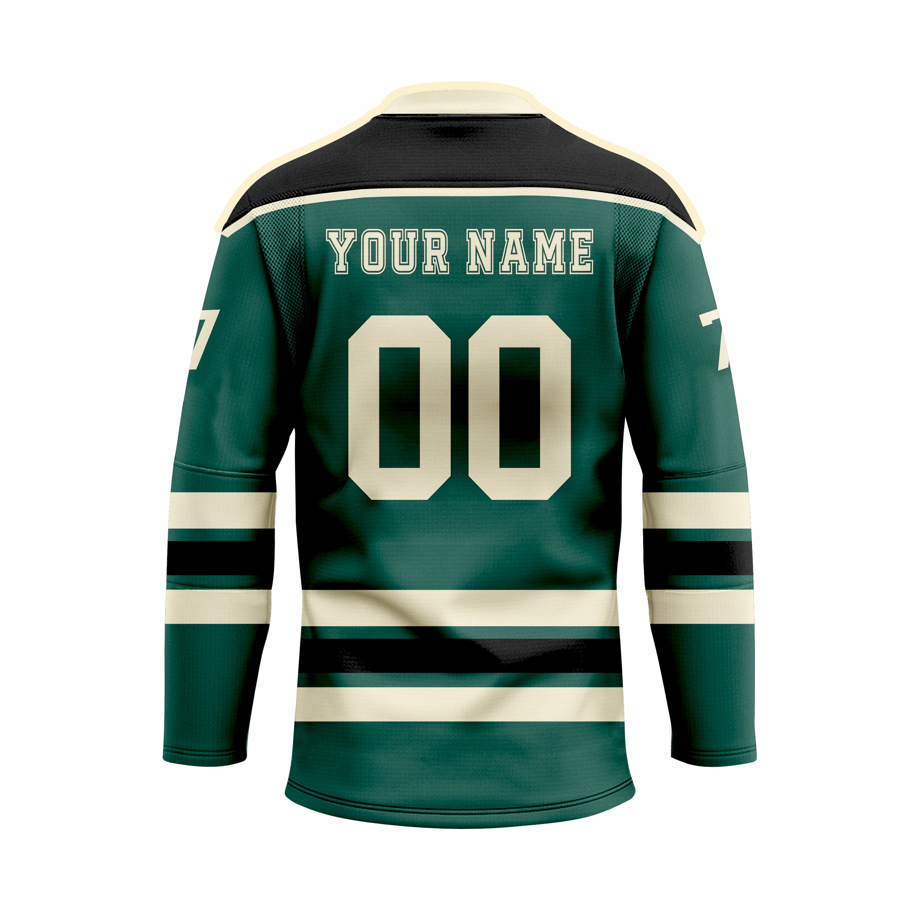 Custom Black & Skin V-Neck Hockey jersey