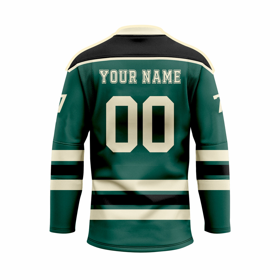 Custom Black & Skin V-Neck Hockey jersey