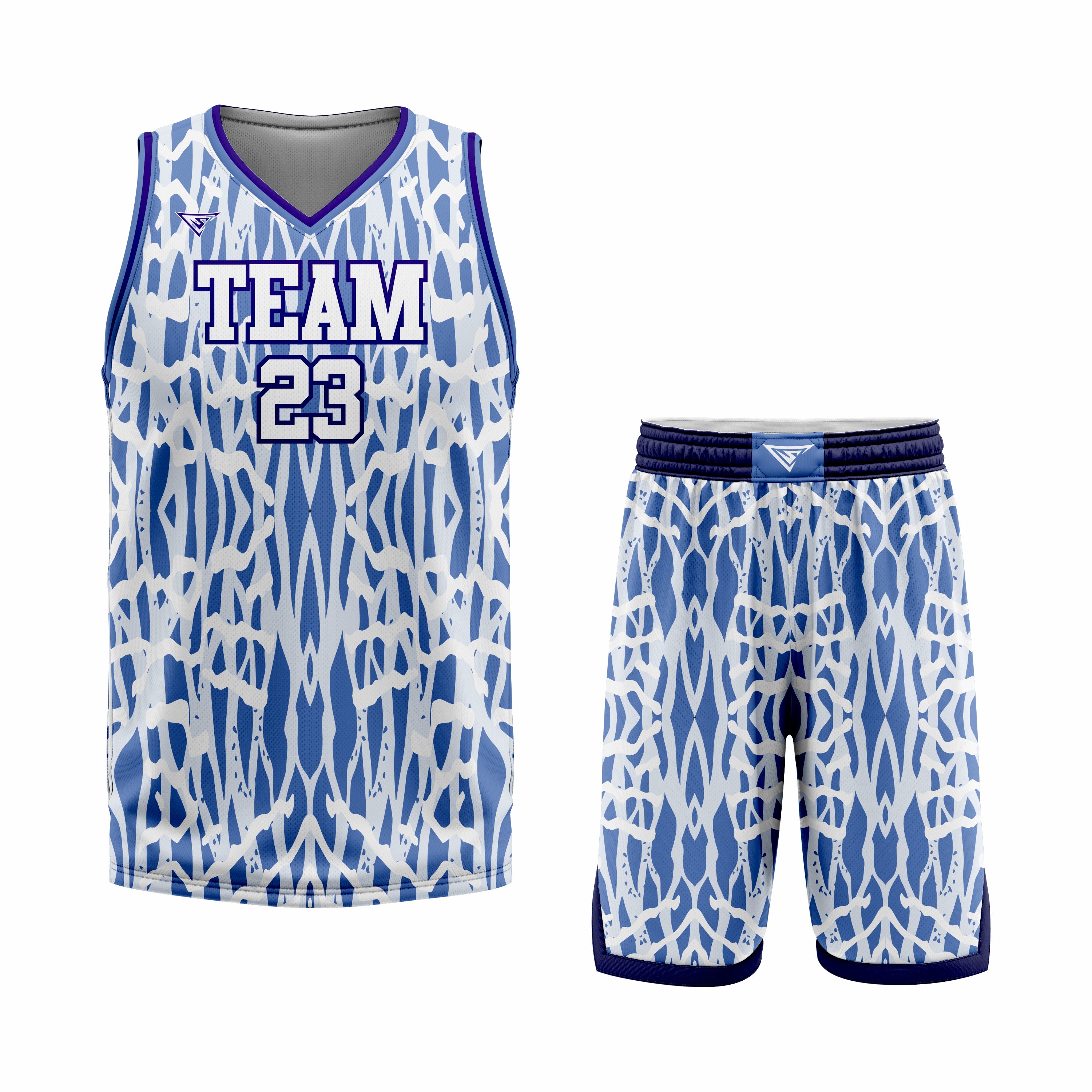 Custom Blue White Basketball Uniform Set | Sports Custom Uniform