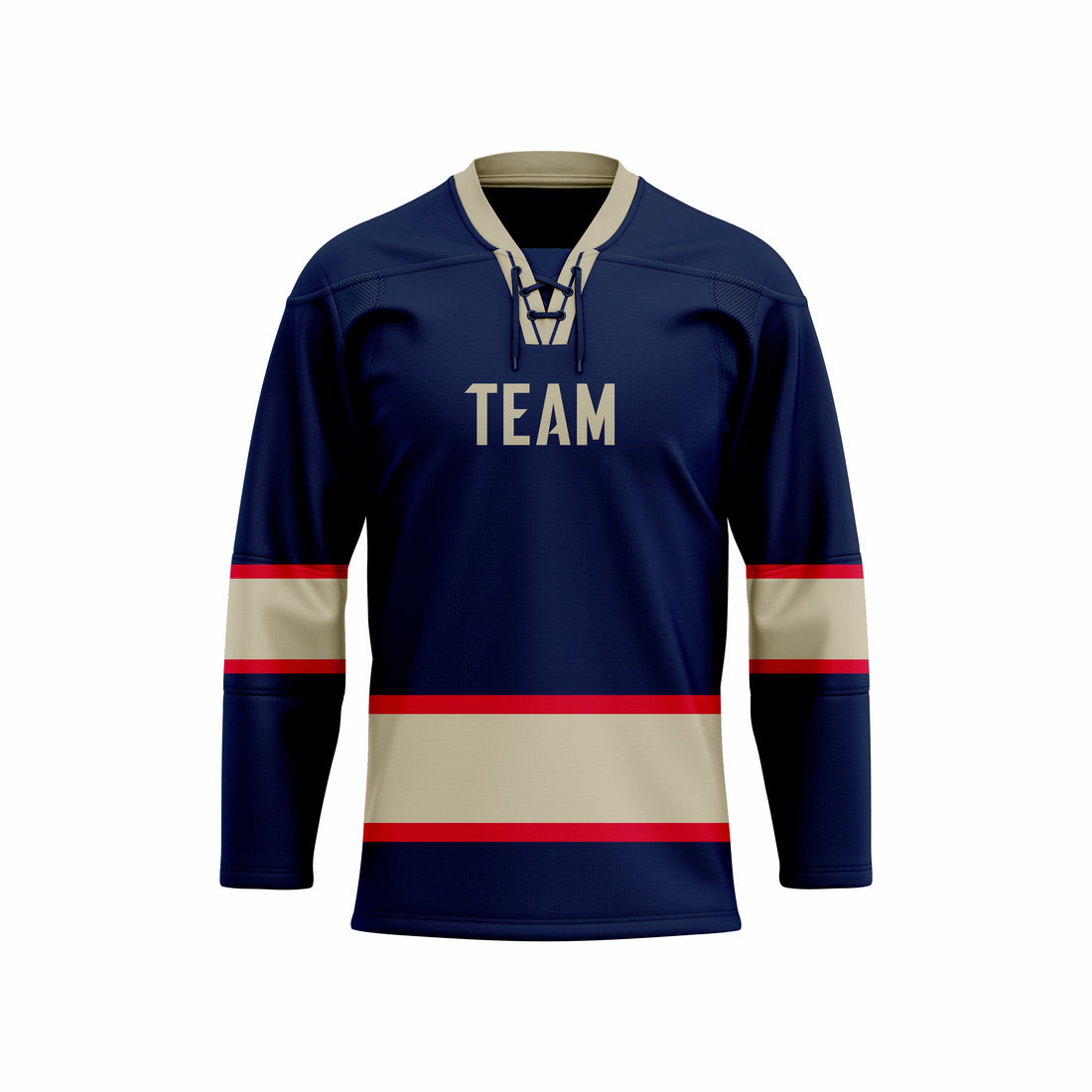 Custom Blue, Red & Green Laced Hockey jersey