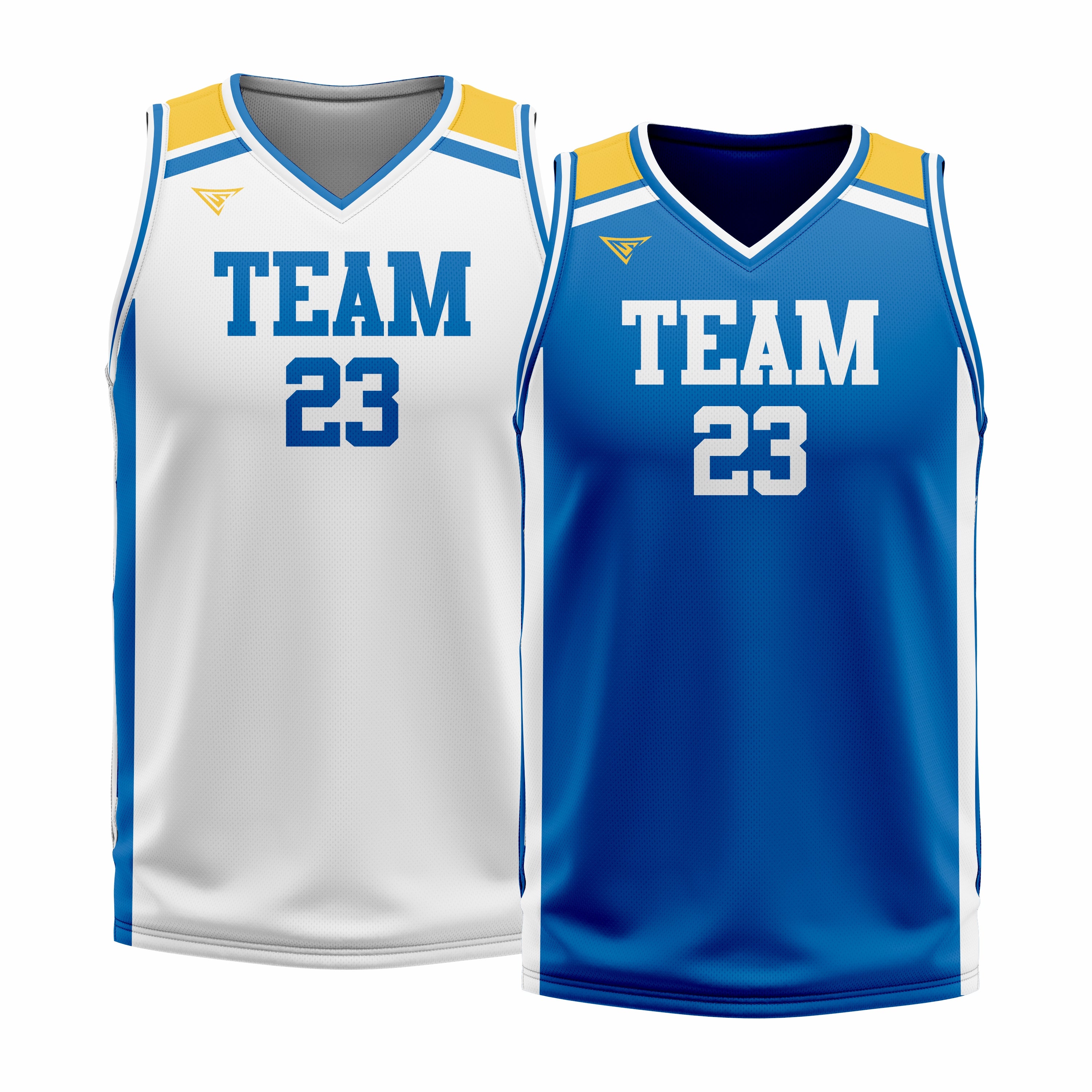 Custom Reversible V-Neck Basketball Jerseys
