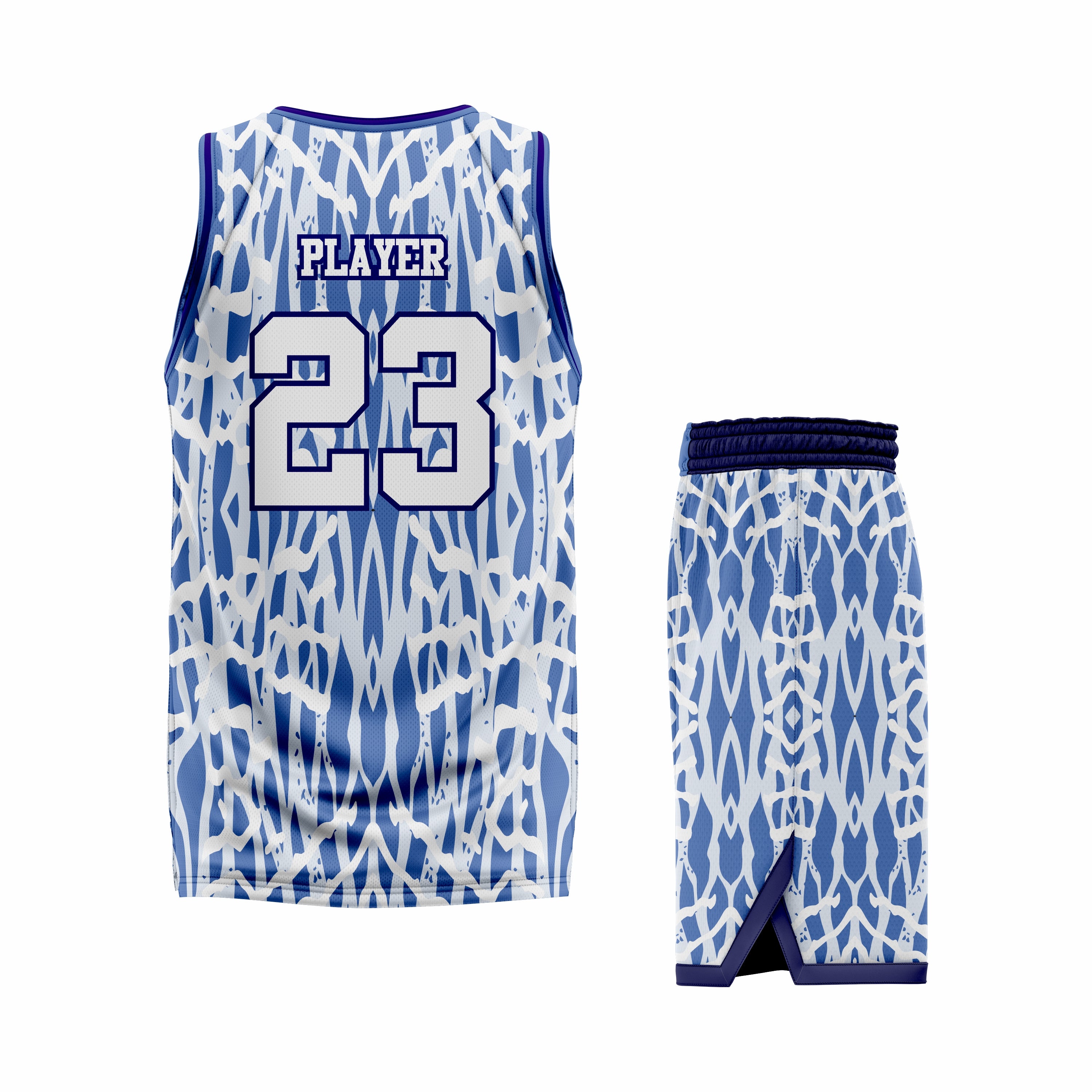Custom Blue White Basketball Uniform Set | Sports Custom Uniform