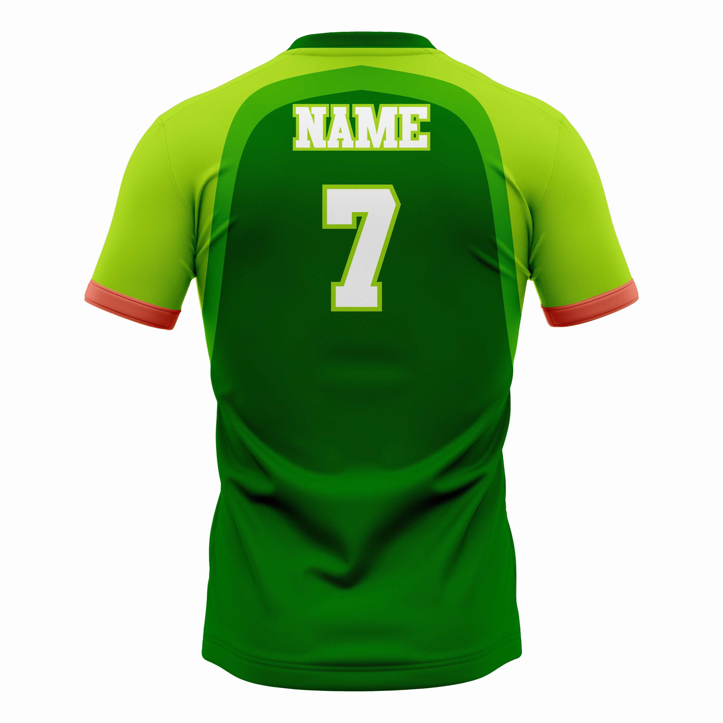 Custom Green & Red Crew Neck Softball Jerseys