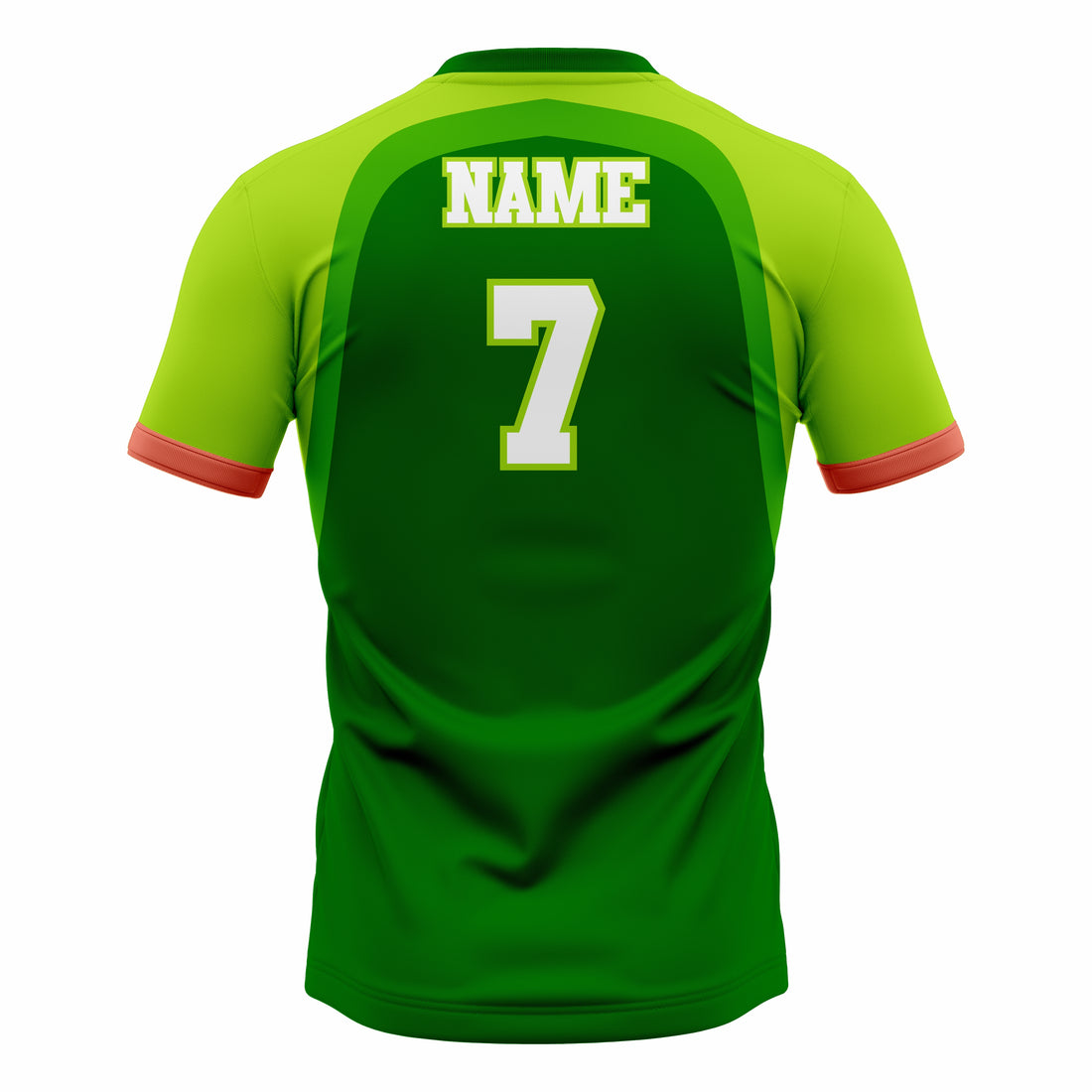 Custom Green & Red Crew Neck Softball Jerseys