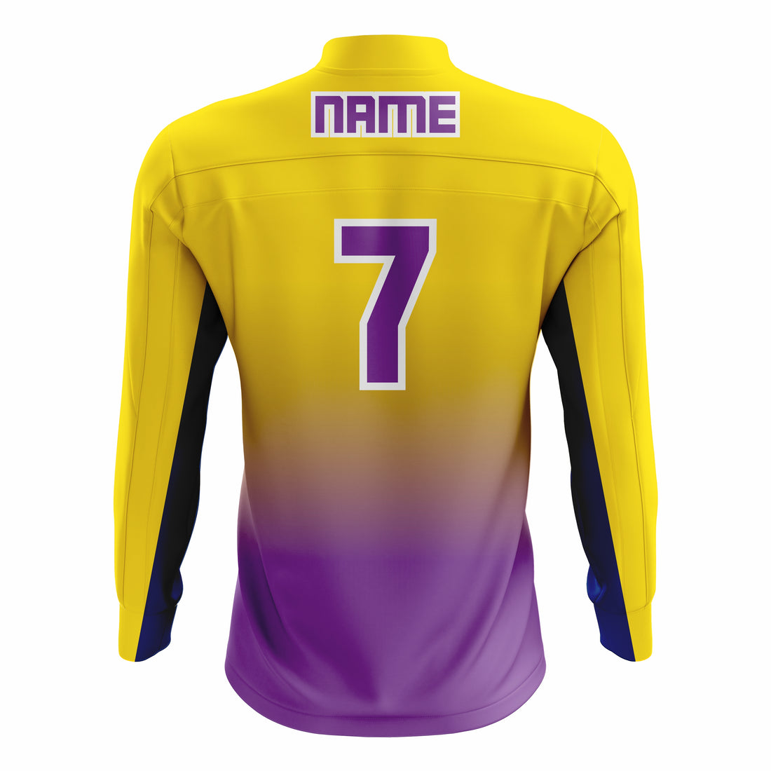 Custom Yellow & Dark Blue ¼ ZIP LONG SLEEVE WARM UP SOFTBALL JACKET