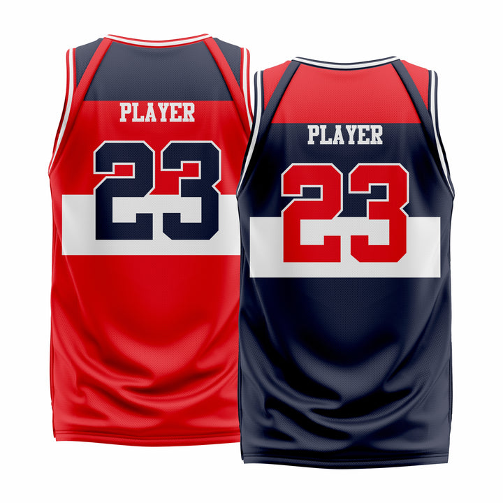 Custom Reversible V-Neck Basketball Jerseys