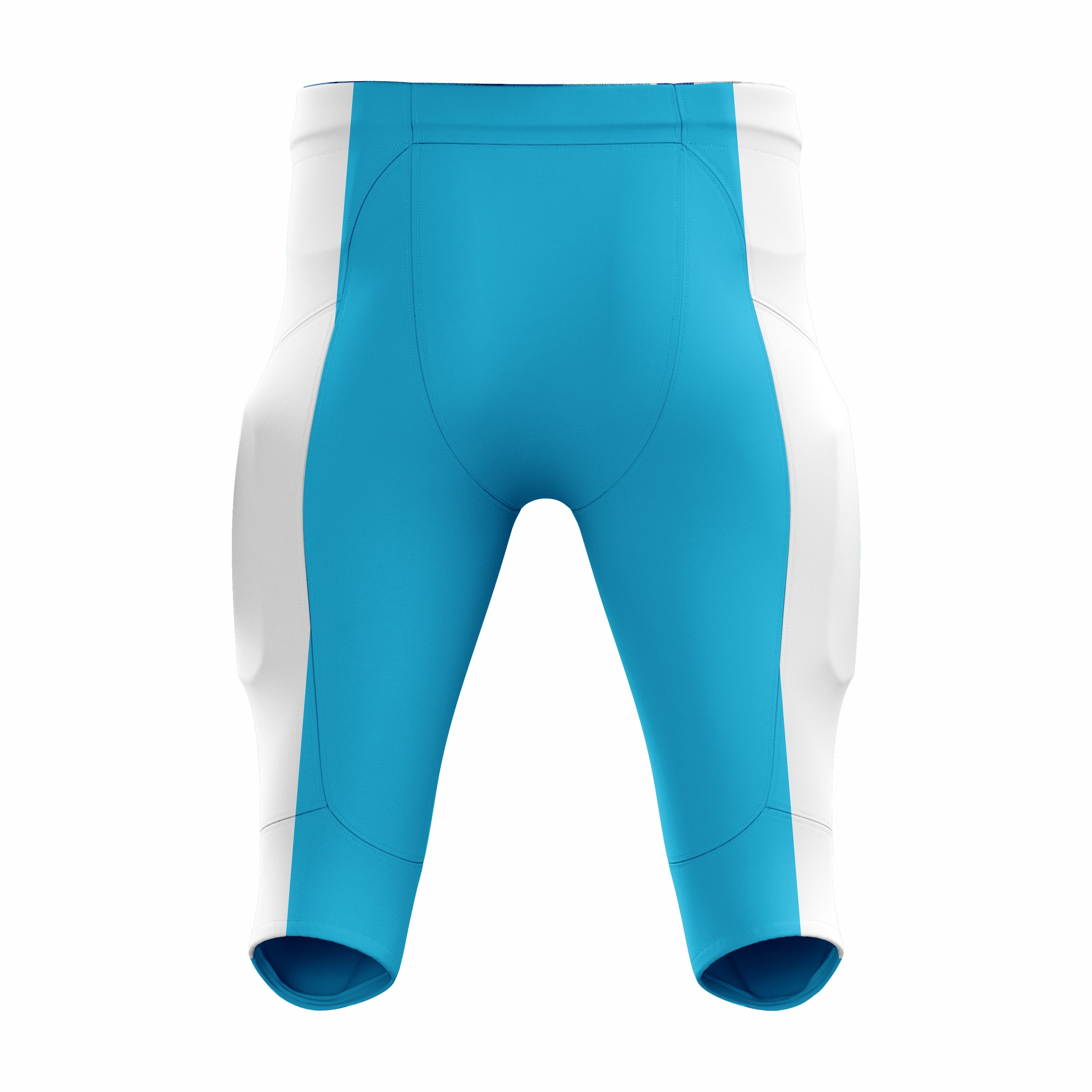 Custom Cyan & White American Football Pant
