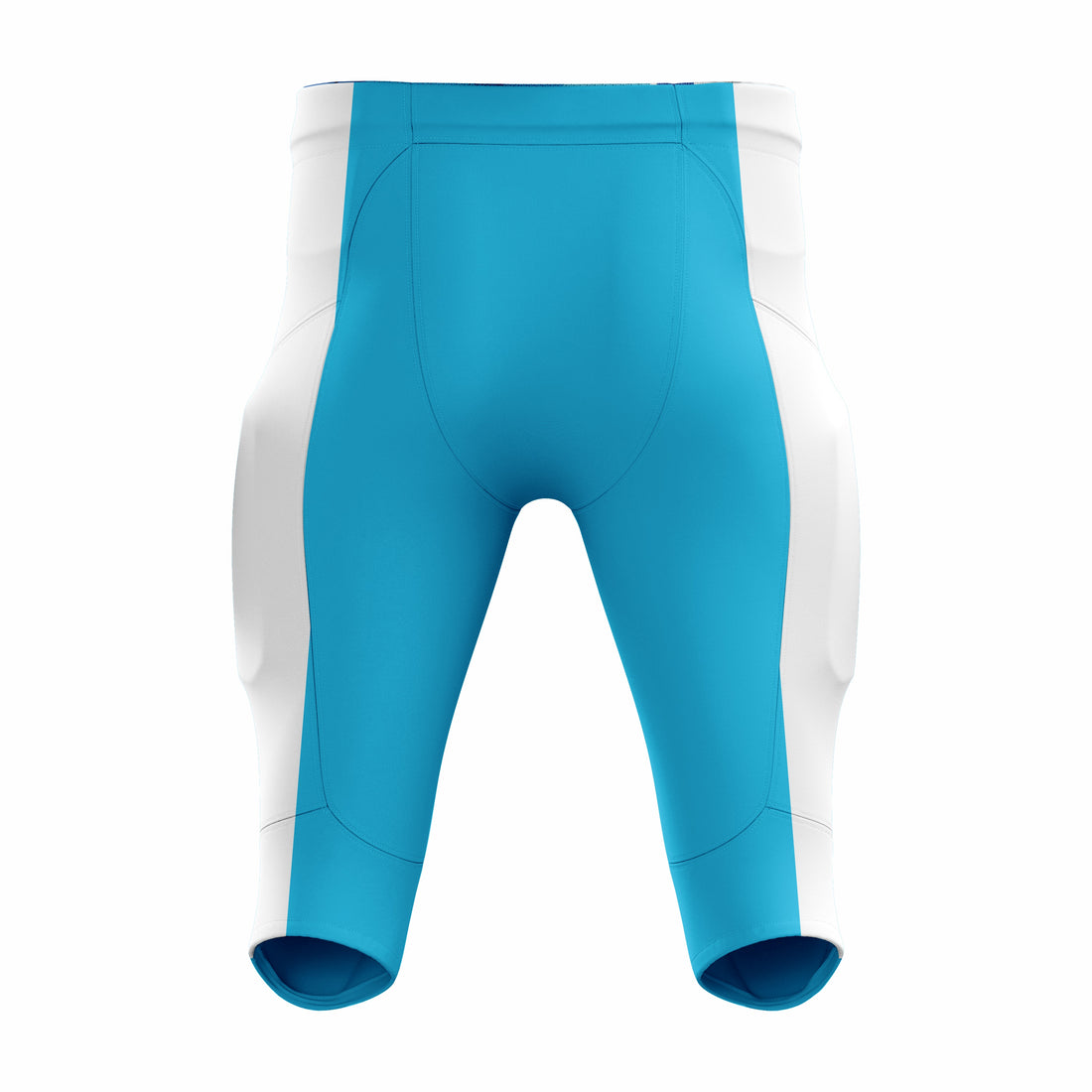 Custom Cyan & White American Football Pant