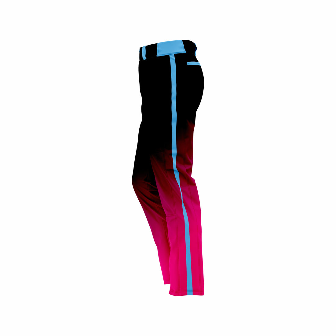 Custom Black, Red & Cyan softball Pant