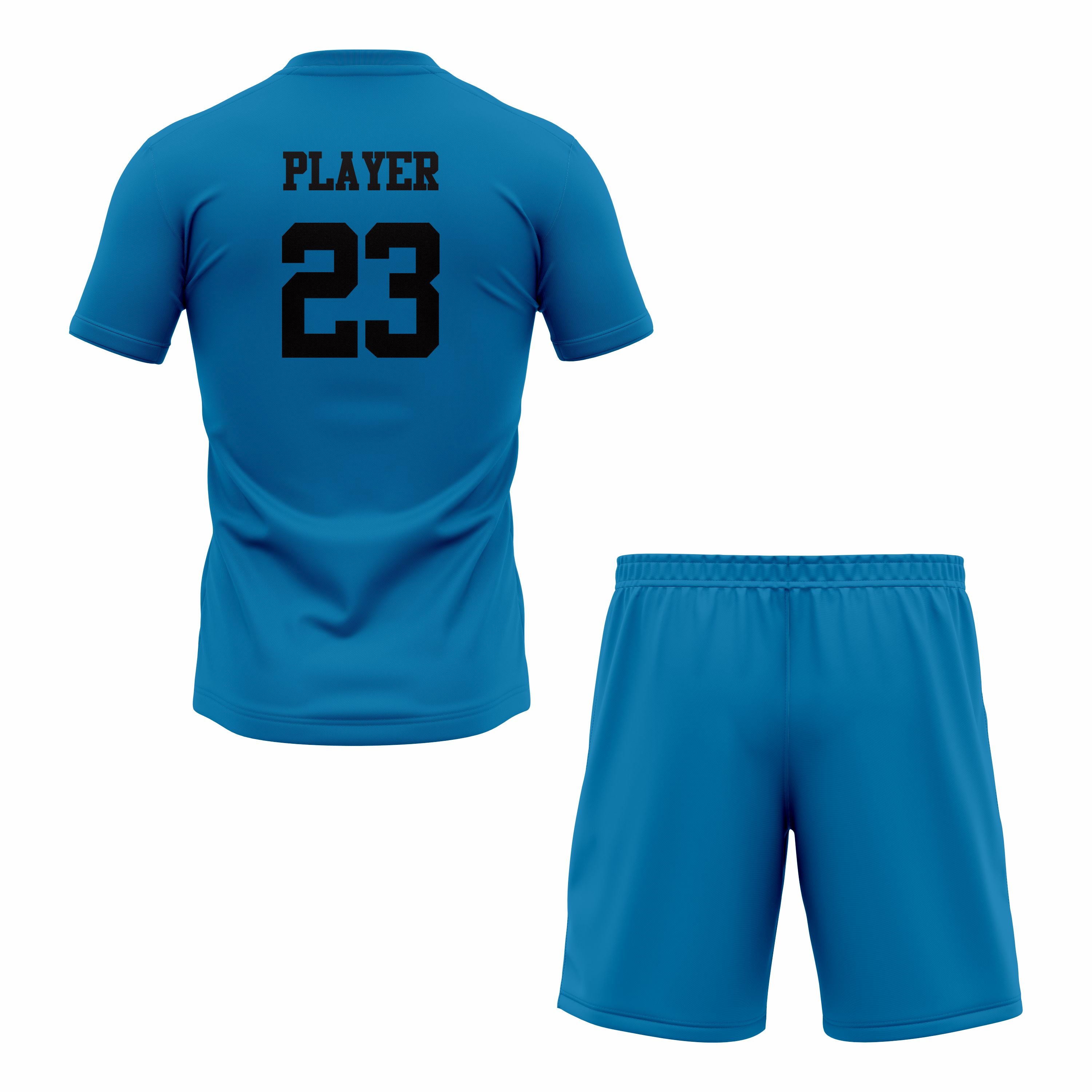 CUSTOM BLUE BLACK SOCCER UNIFORM