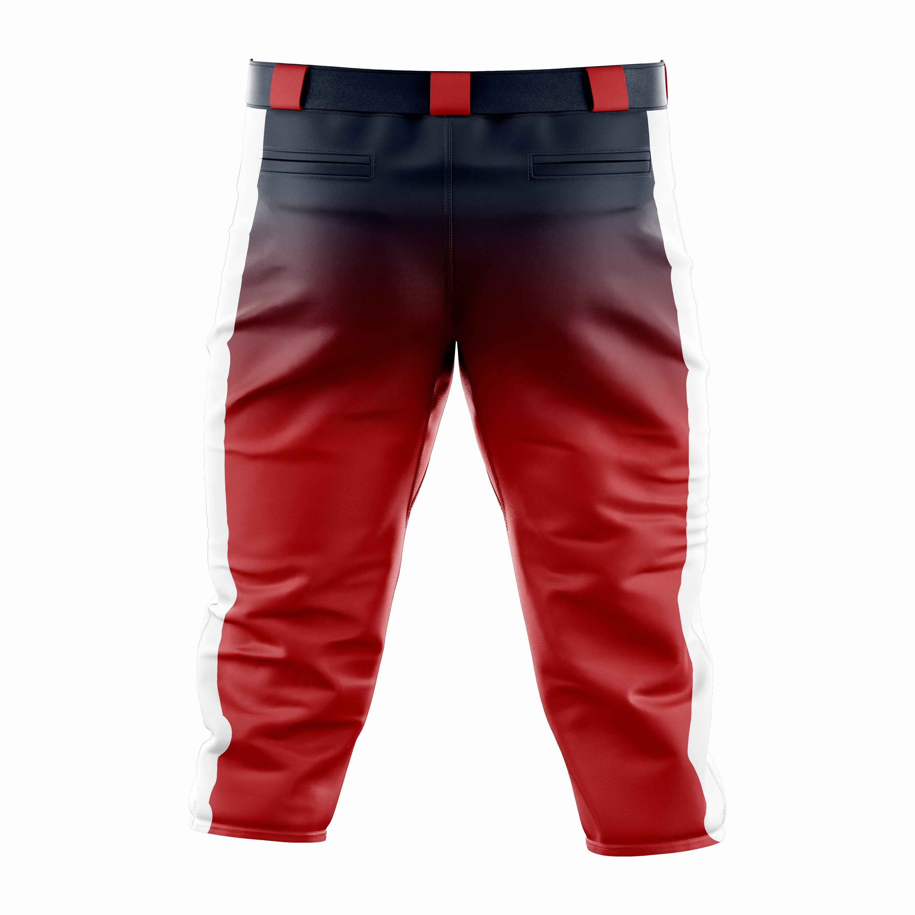 Custom Black, Red & White Baseball Knicker Pant