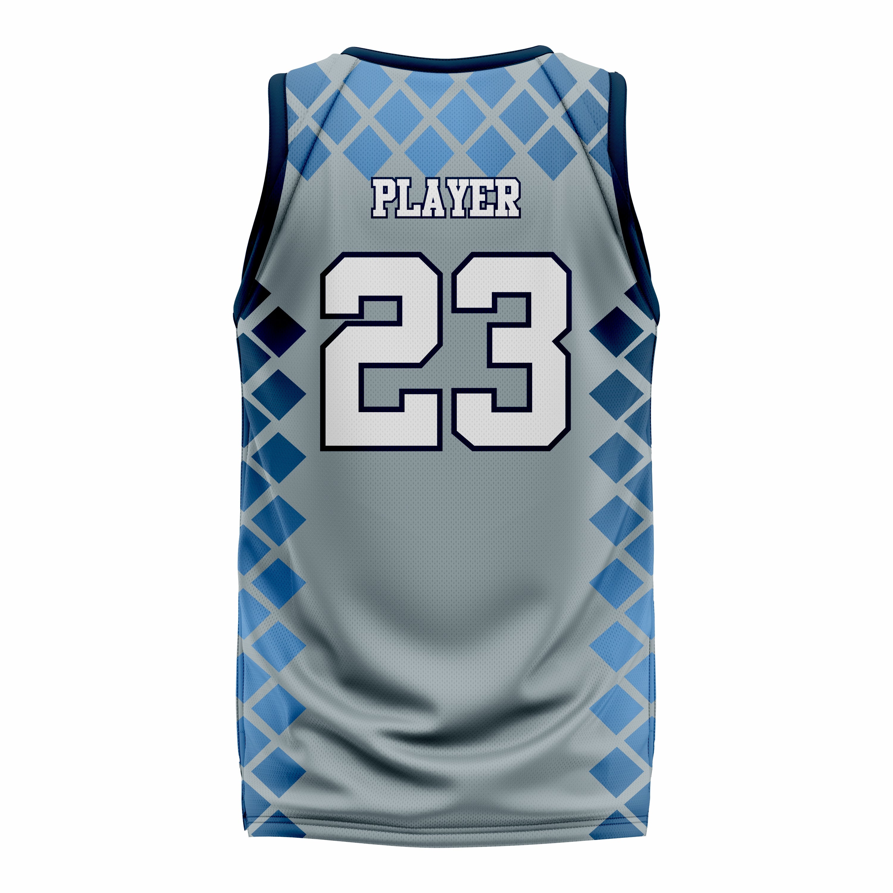 Custom Grey white Blue Basketball Jersey | Sports Custom Uniform