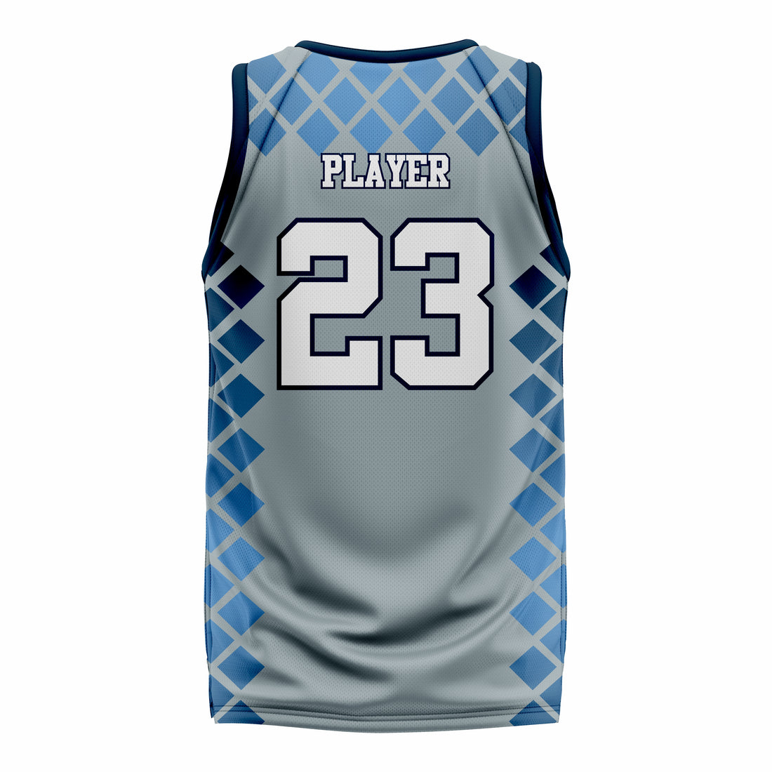 Custom Grey white Blue Basketball Jersey | Sports Custom Uniform