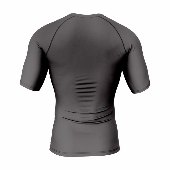 Custom Black Red Authentic Short Sleeve Compression Shirt