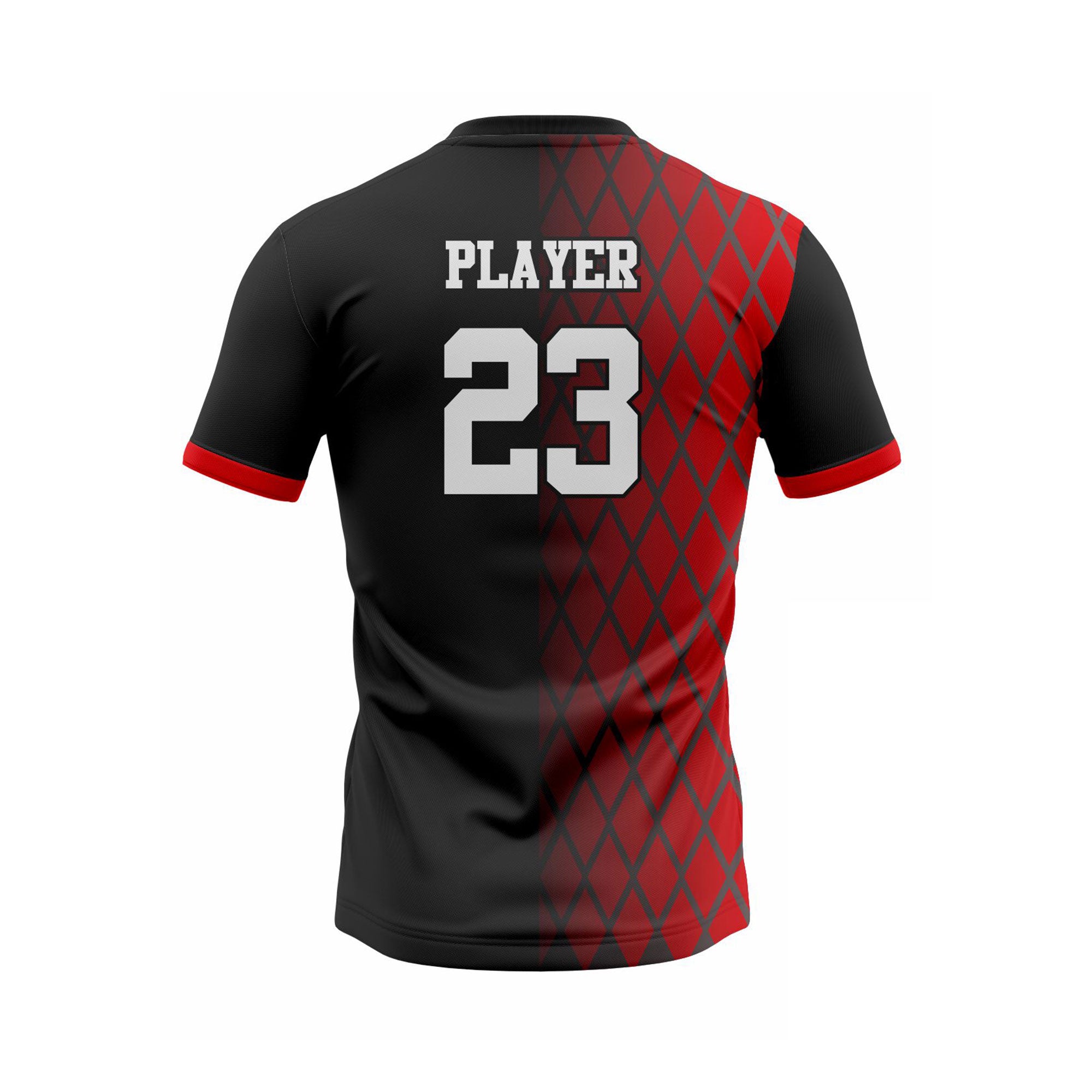 CUSTOM RED BLACK SOCCER JERSEY