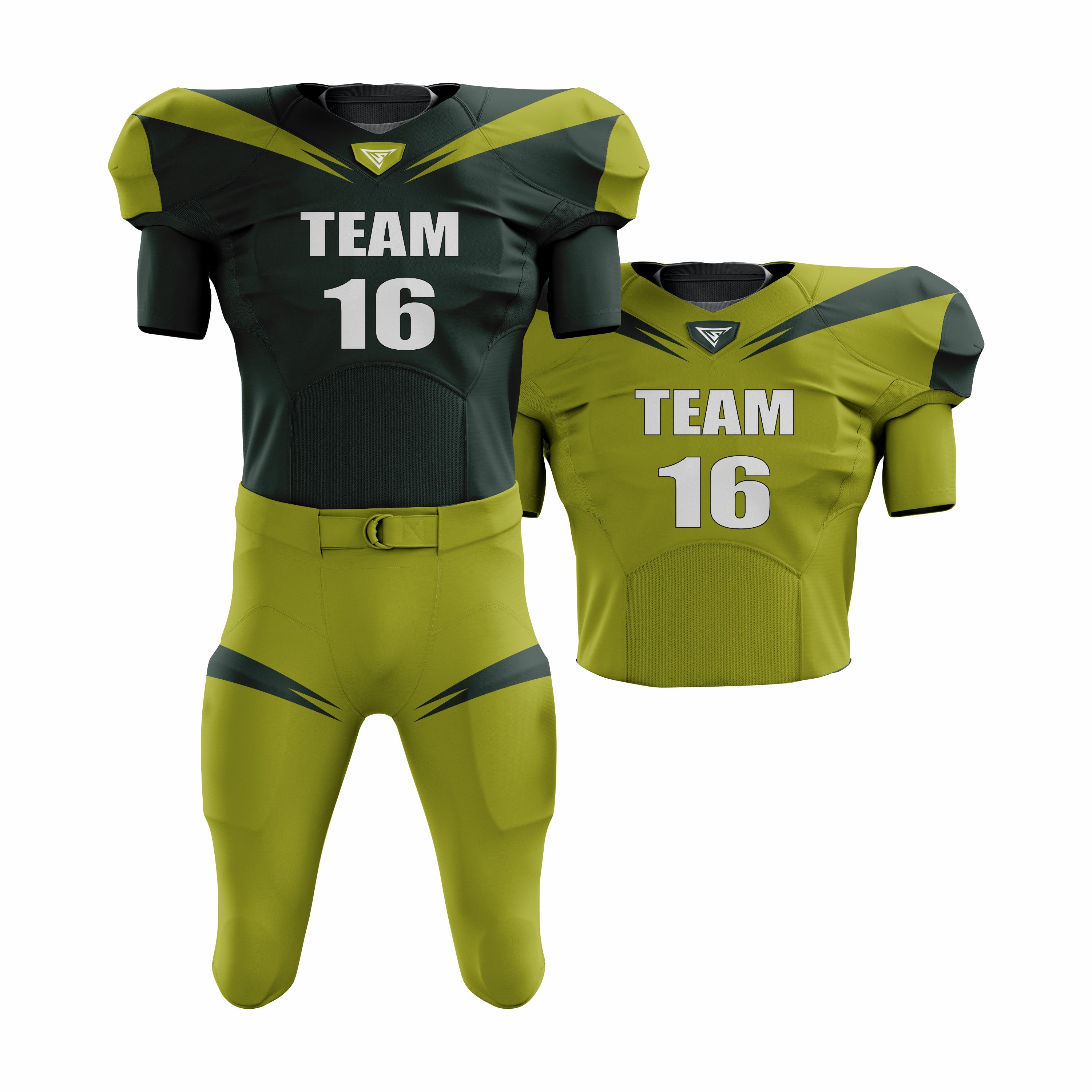CUSTOM ORANGE & BLACK AMERICAN FOOTBALL TEAM UNIFORM PACKAGE PRO