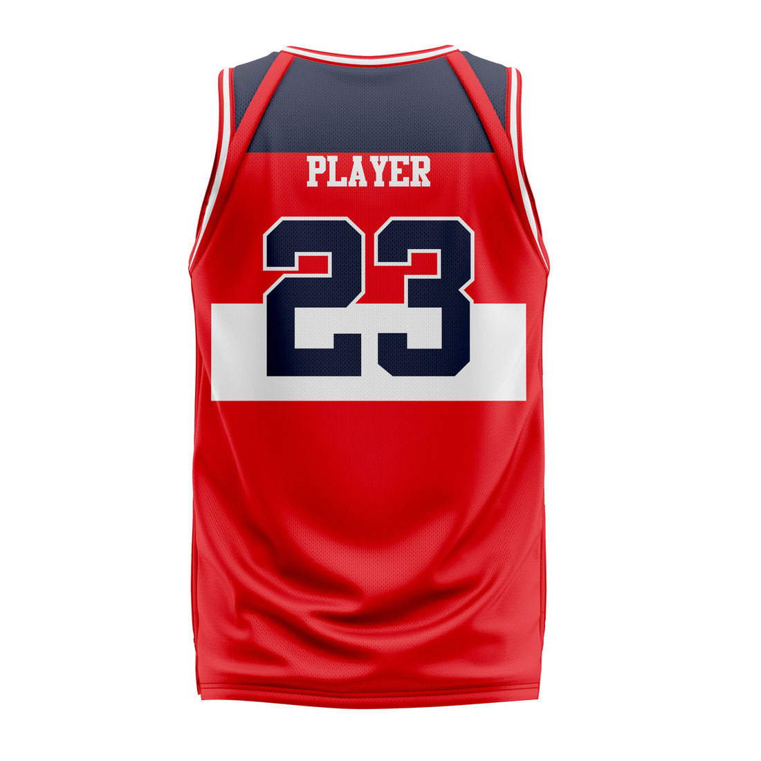 CUSTOM GREY RED WHITE BASKETBALL JERSEY