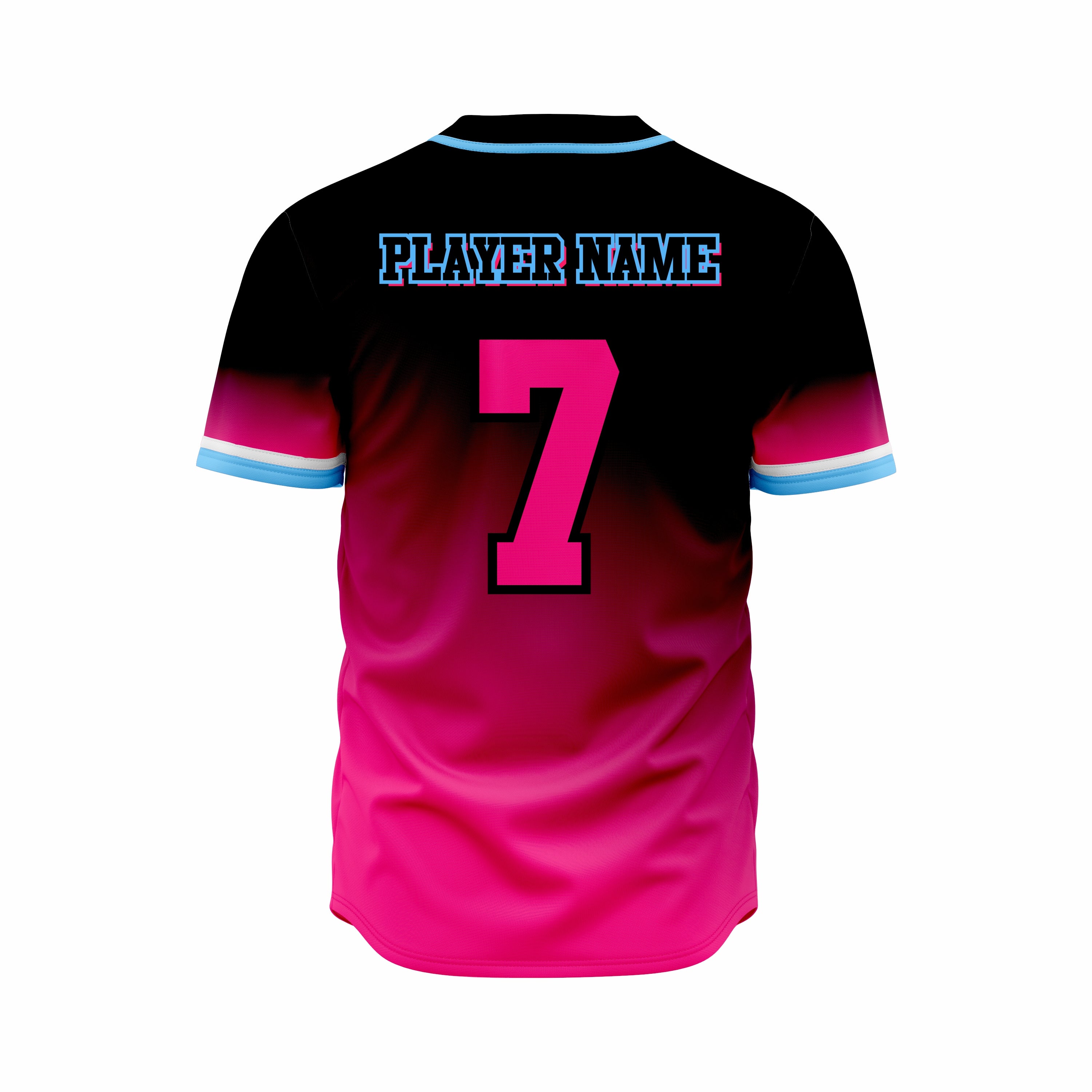 Custom Black, Red & Blue Authentic Softball full Buttons Jersey