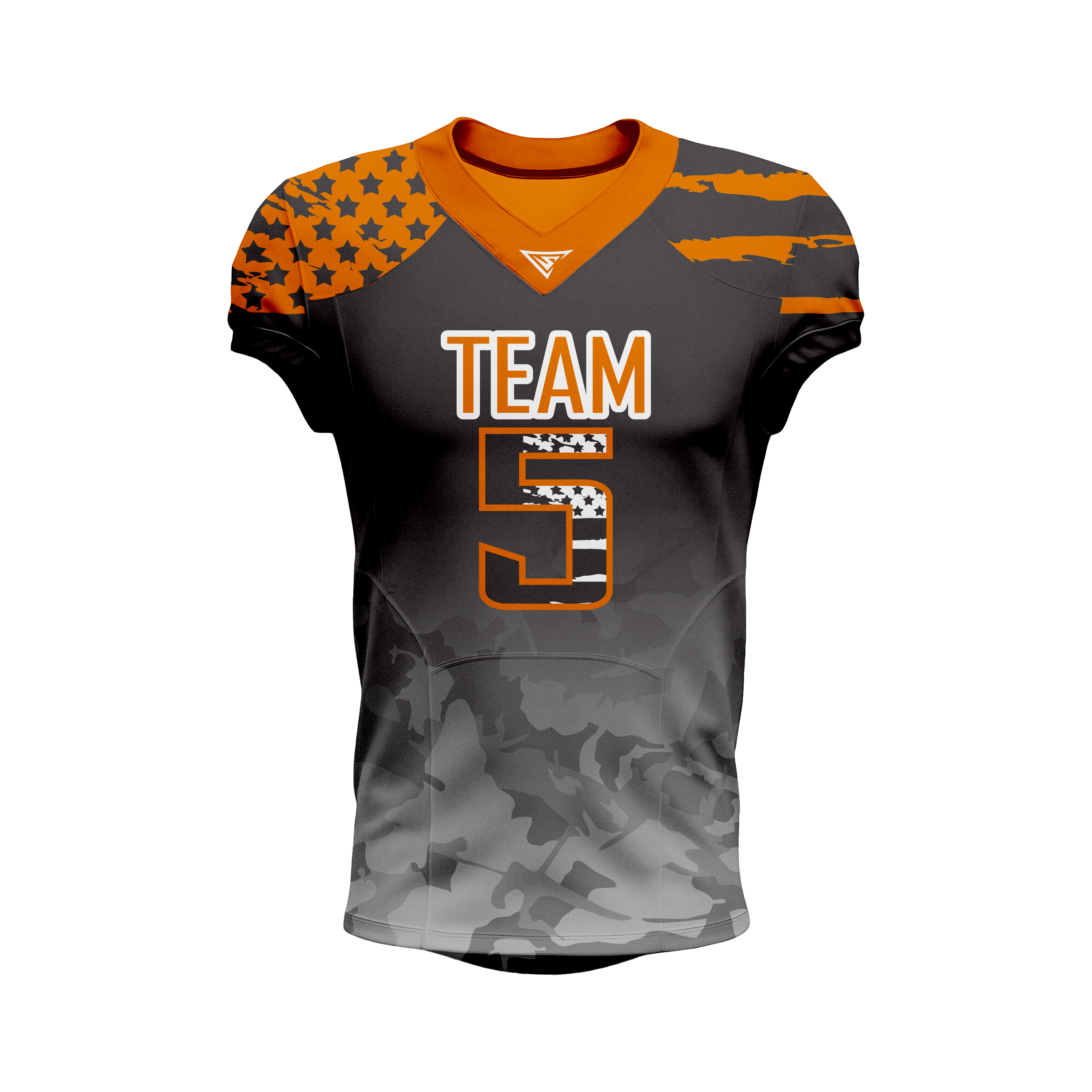 Custom Blue, Red & Grey American Football Jersey