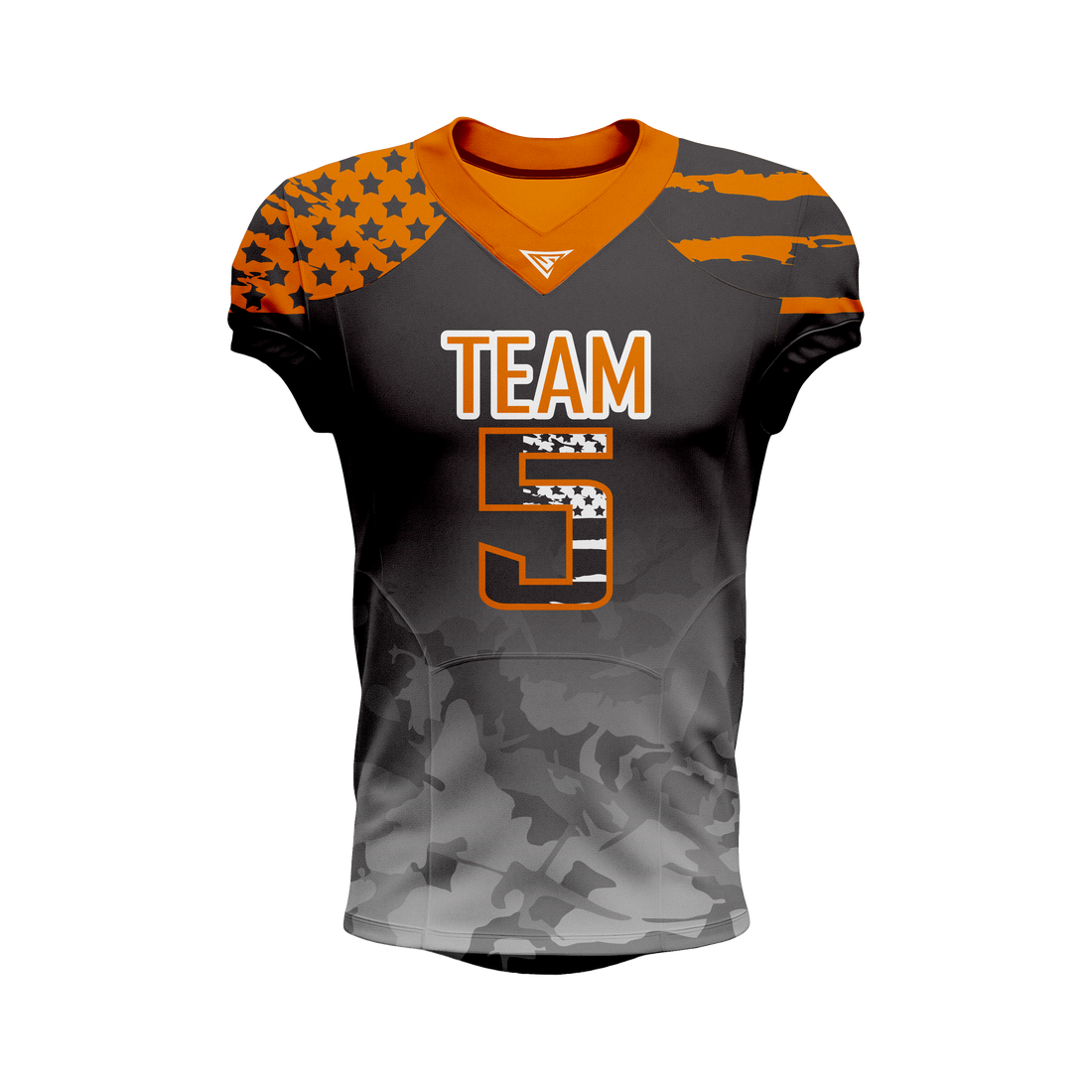 Custom Blue, Red & Grey American Football Jersey