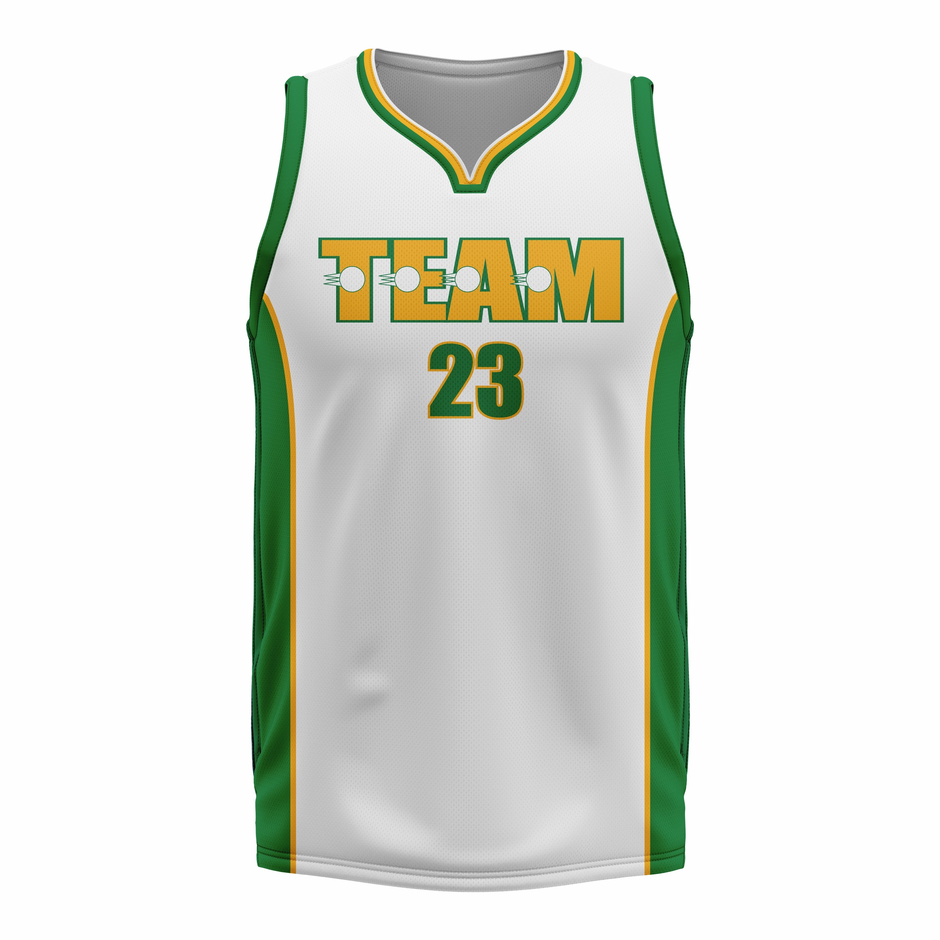 Custom White green yellow Authentic Basketball Jersey – Sports