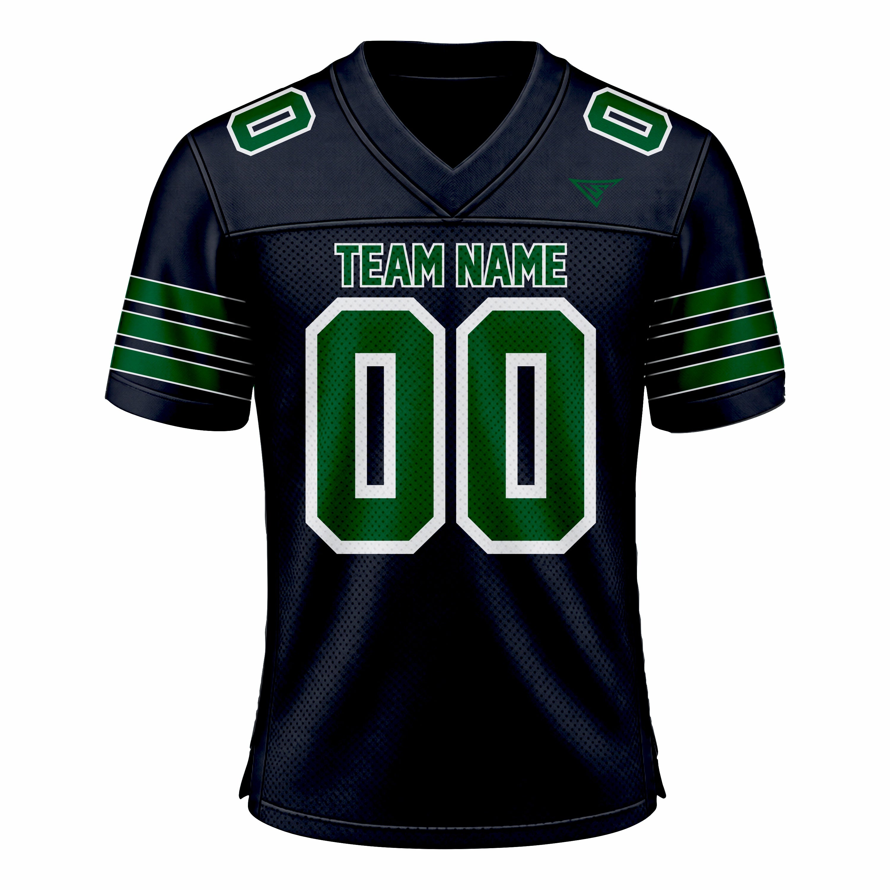 Custom Blue & Green American Football Fan Jersey