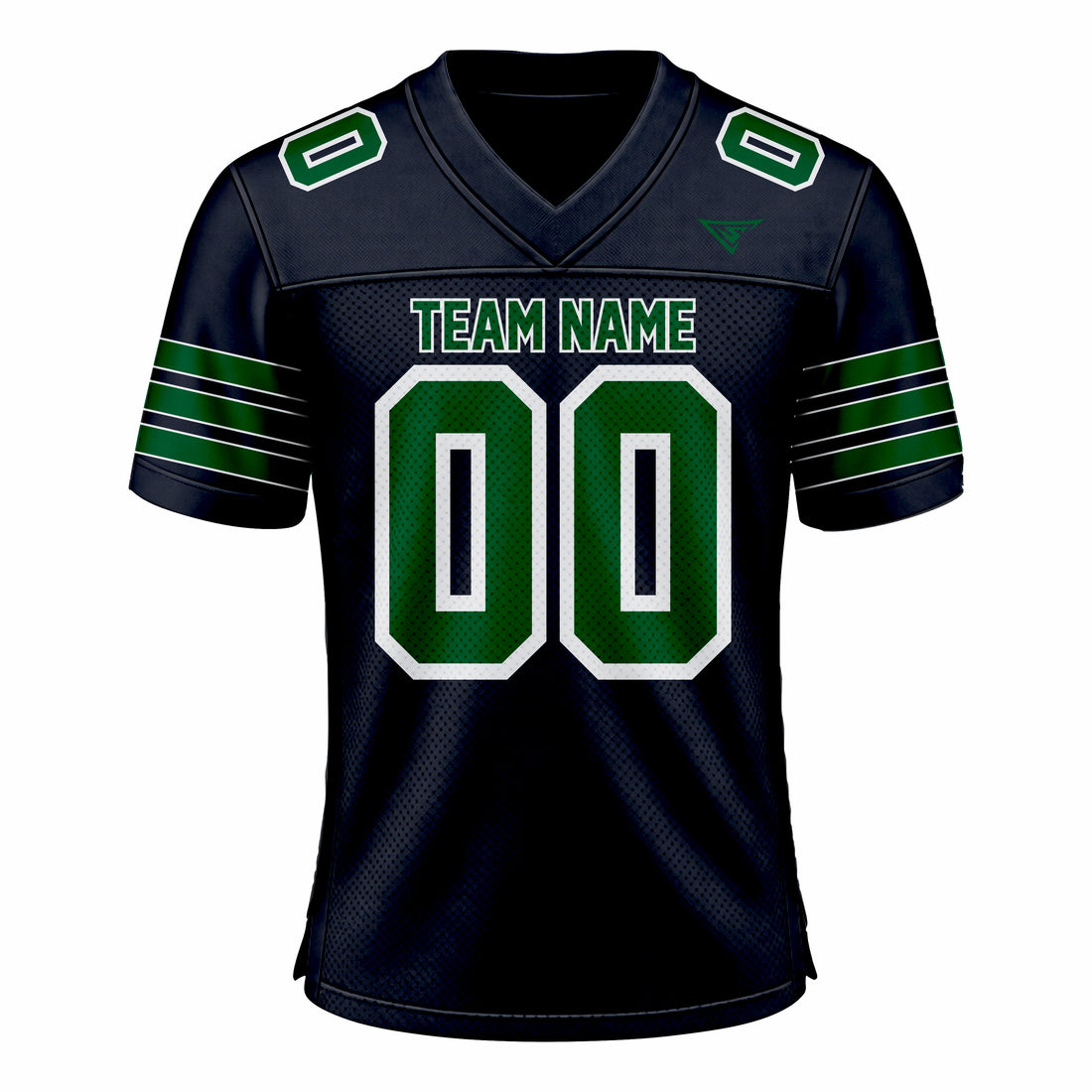 Custom Blue & Green American Football Fan Jersey