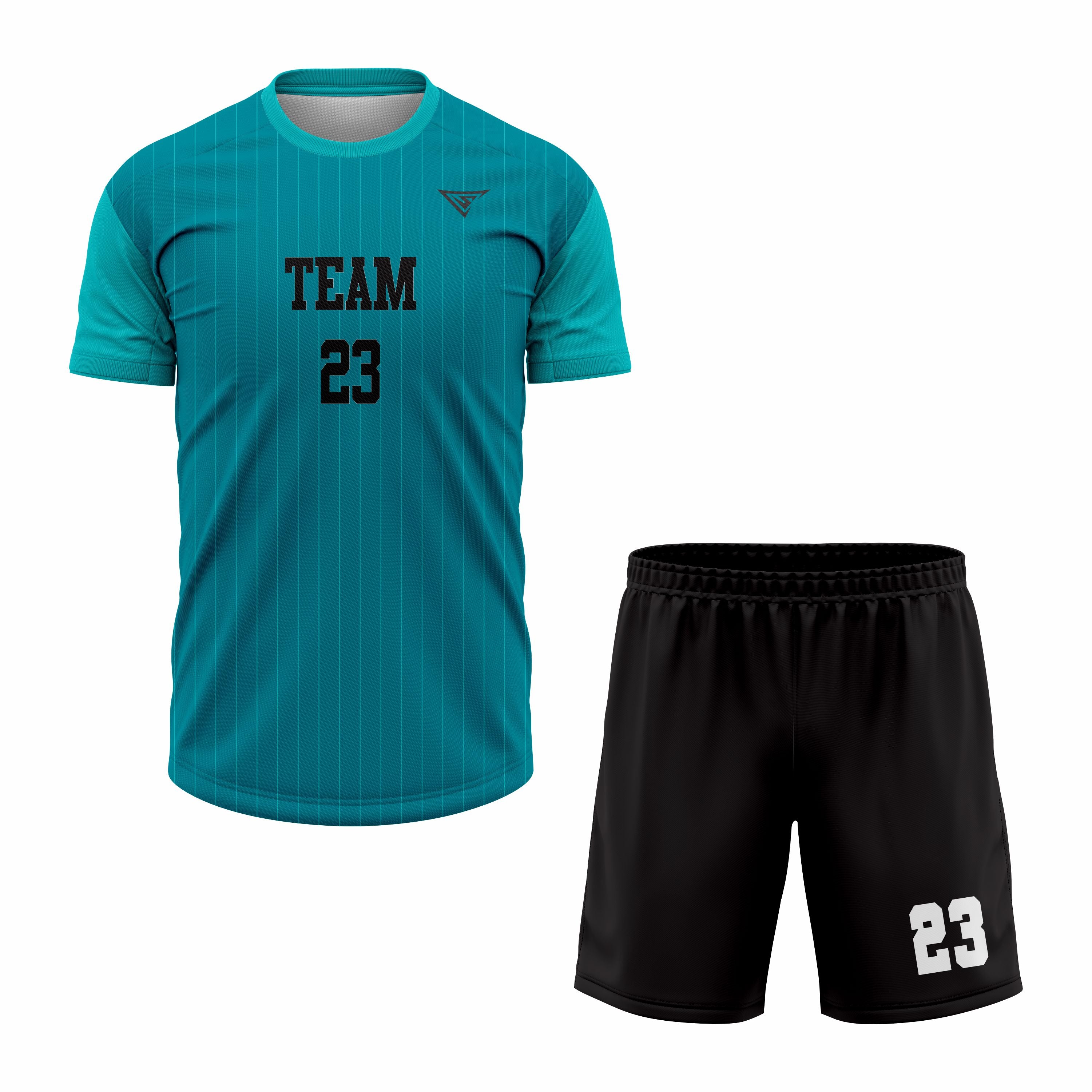 CUSTOM BLUE BLACK SOCCER UNIFORM