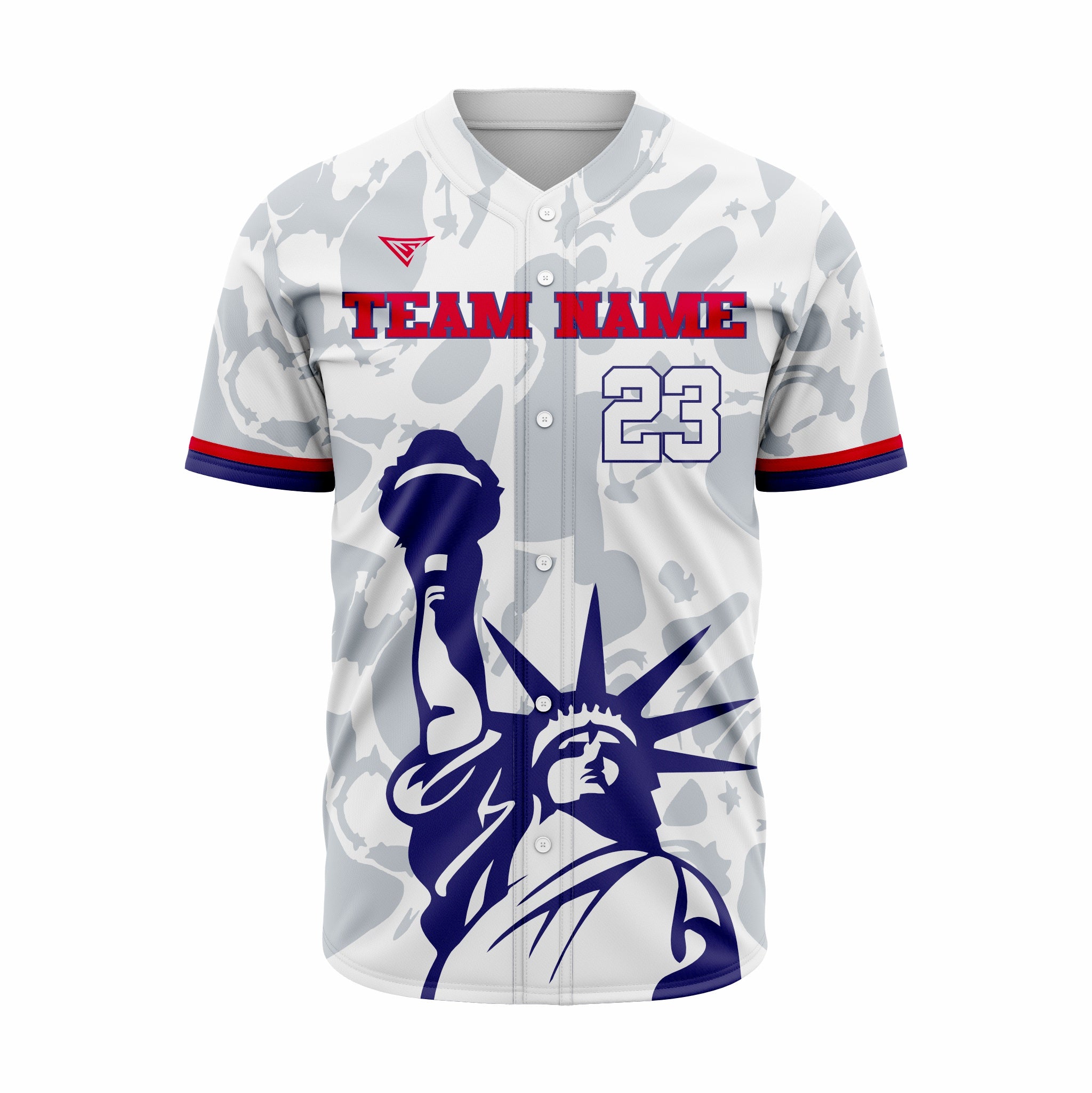 Custom Baseball full Buttons Jersey Sublimated