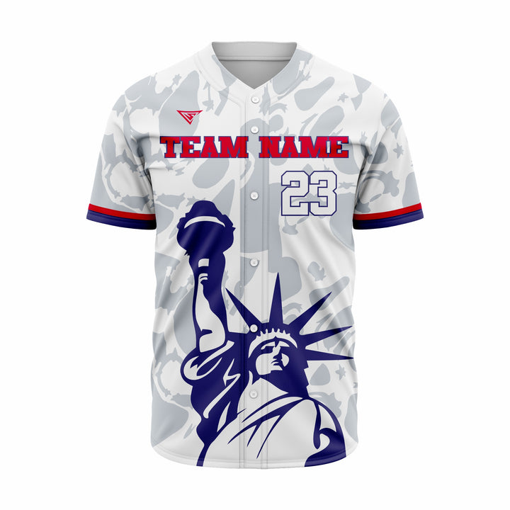 Custom Baseball full Buttons Jersey Sublimated