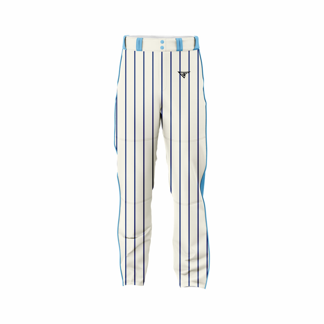 Custom Off White, Blue & Cyan softball Pant