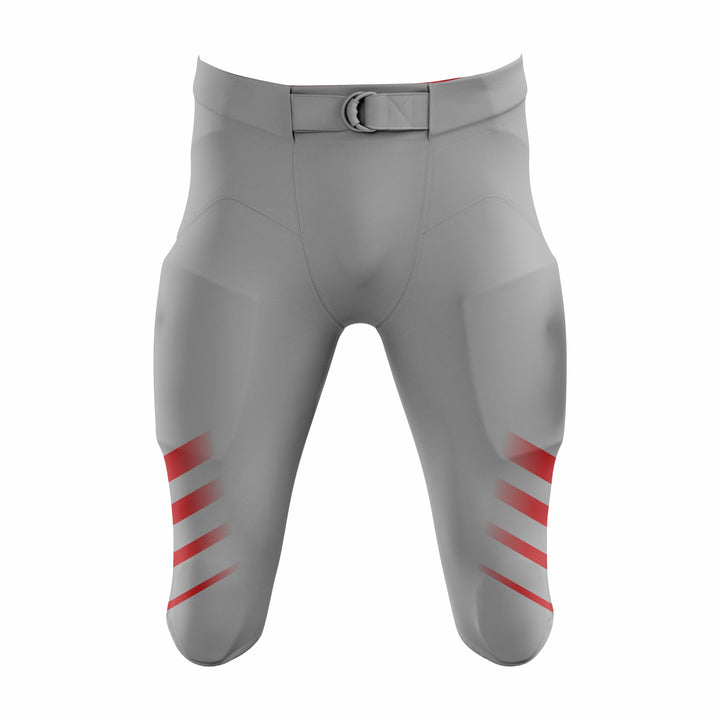 Custom gray Red Authentic Integrated Football Pant (High Rise)