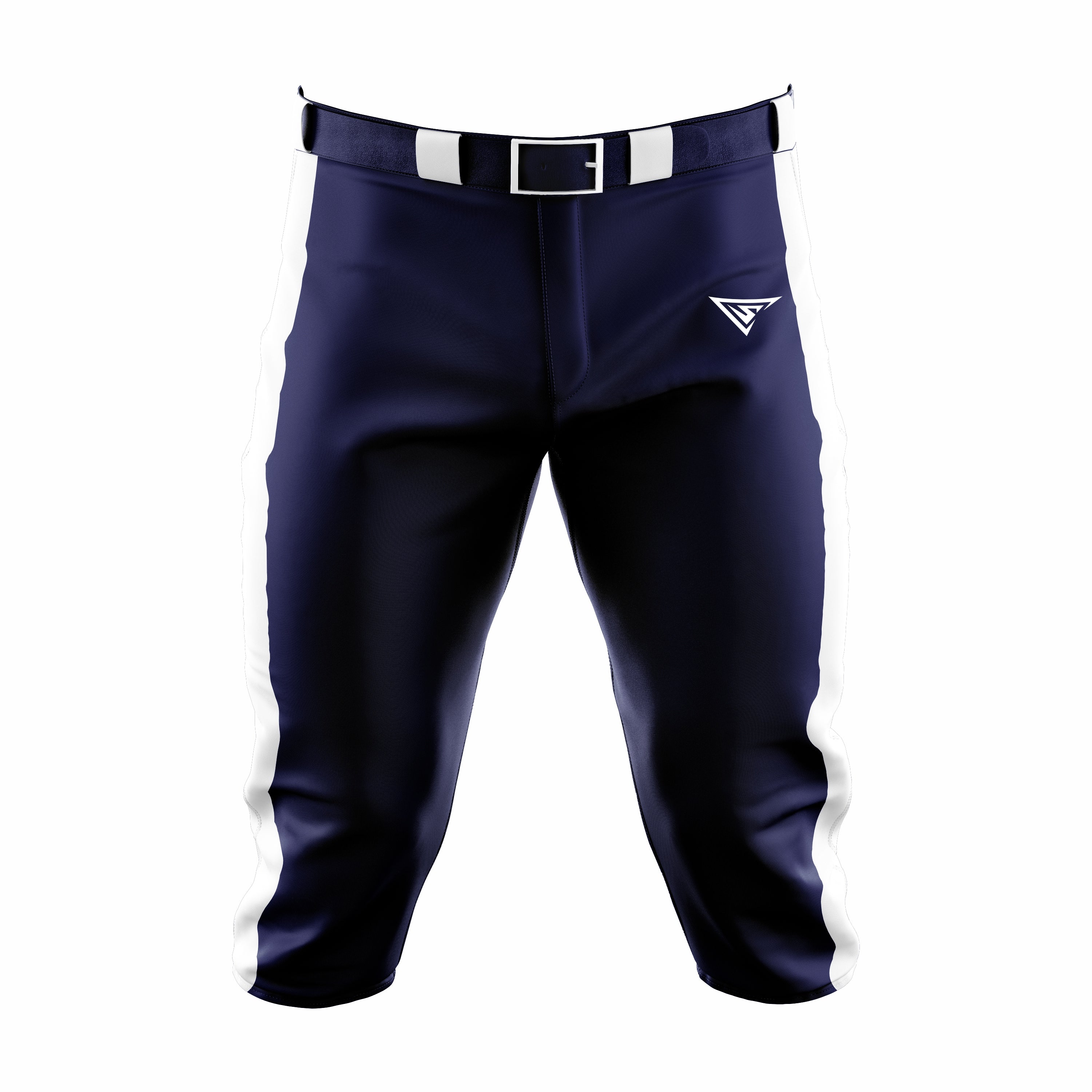 Custom Dark Blue & White softball Knicker Pant