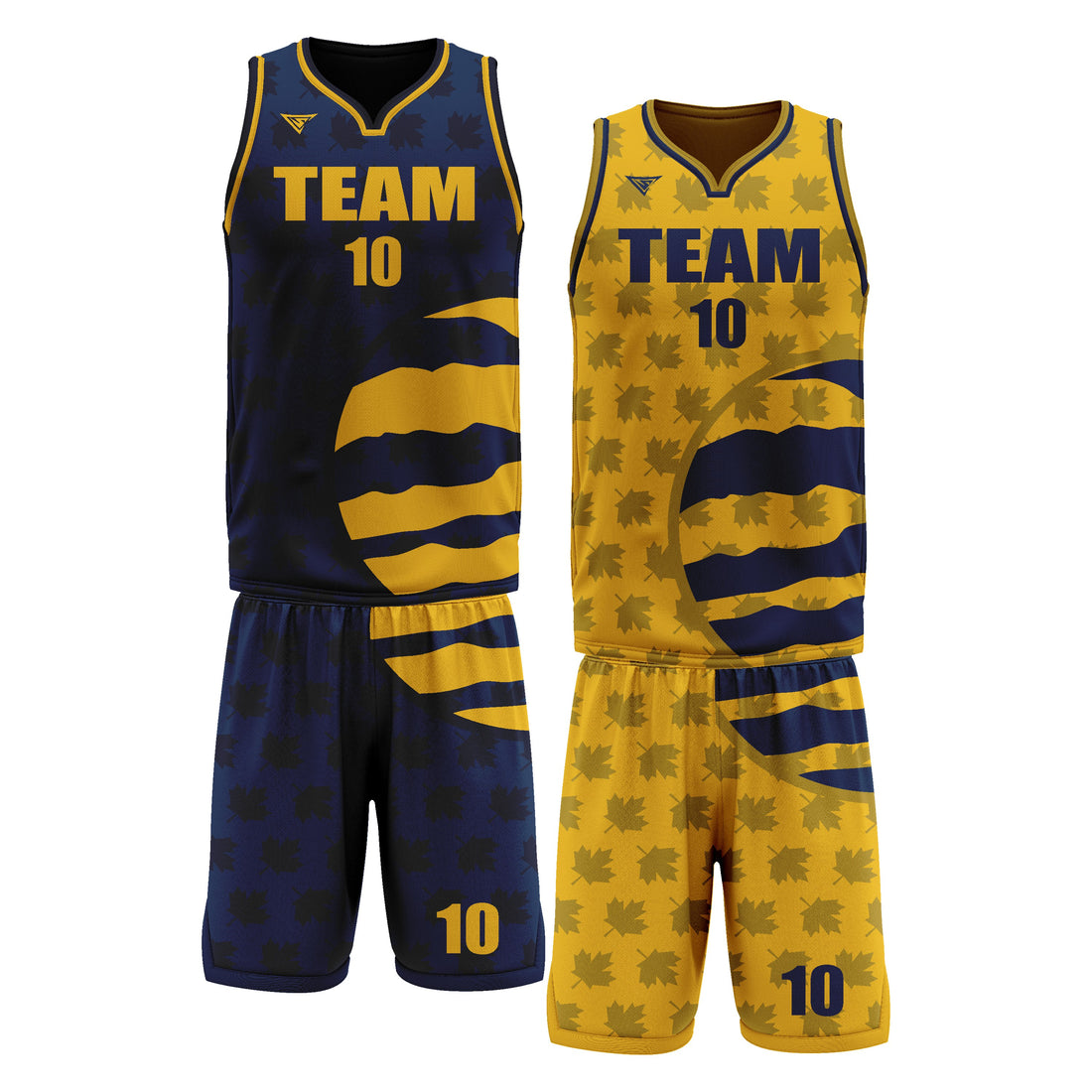Custom Blue Yellow Double Side Basketball Uniform Set | Sports Custom Uniform
