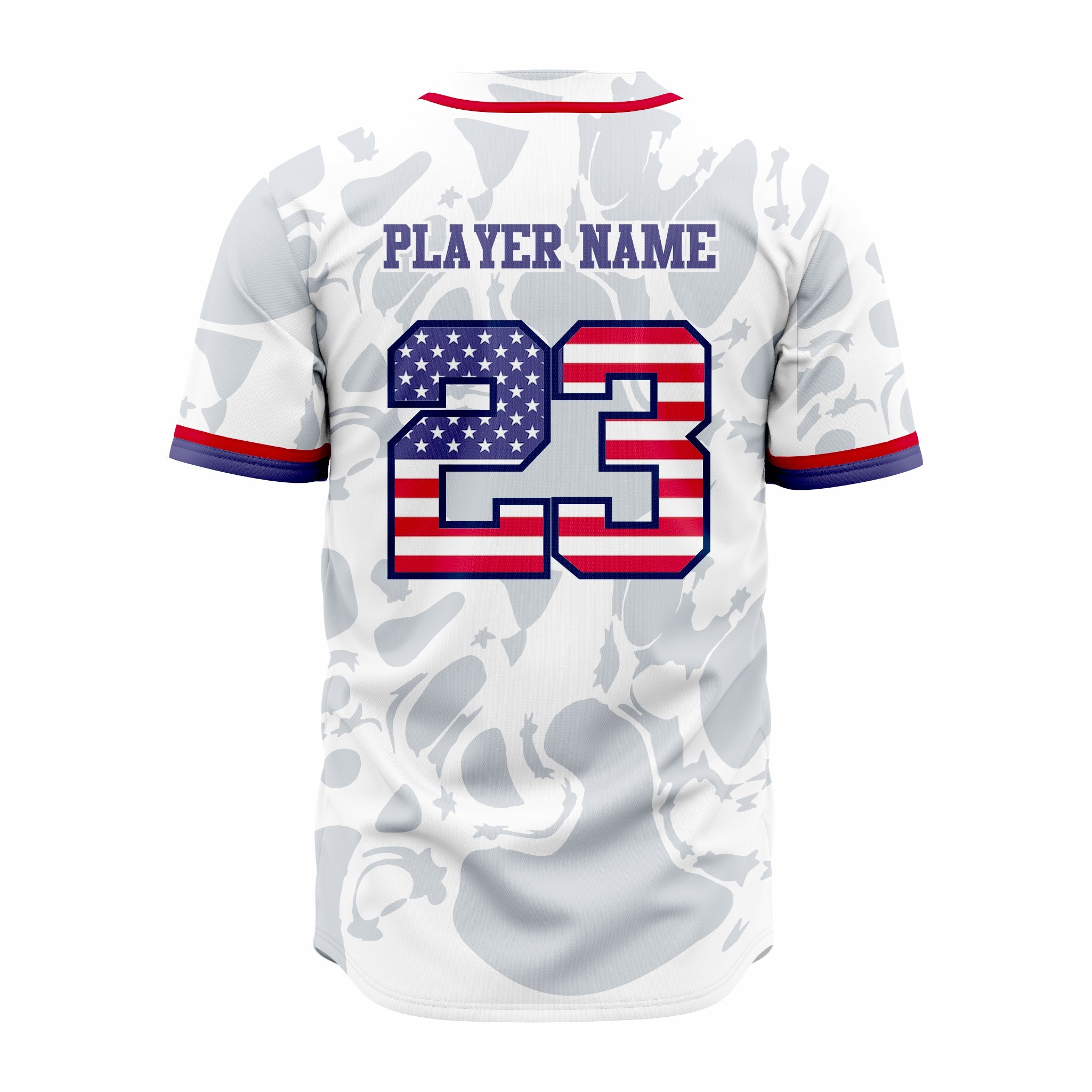 Custom Baseball full Buttons Jersey Sublimated