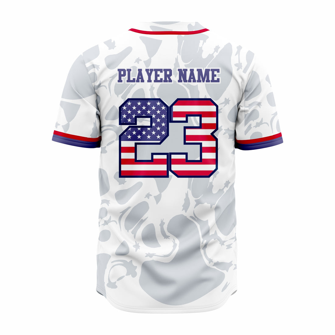 Custom Baseball full Buttons Jersey Sublimated